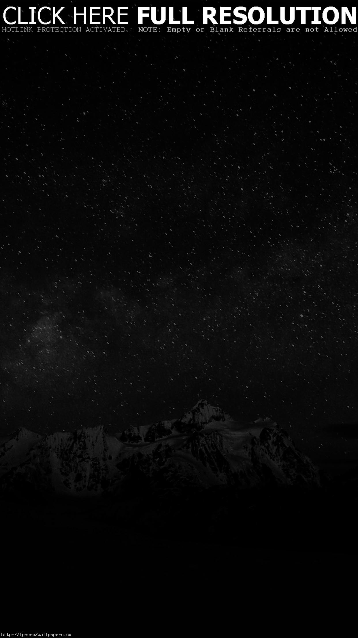 1242x2208, Starry Night Sky Mountain Nature Bw Dark - Warren Street Tube Station - HD Wallpaper 