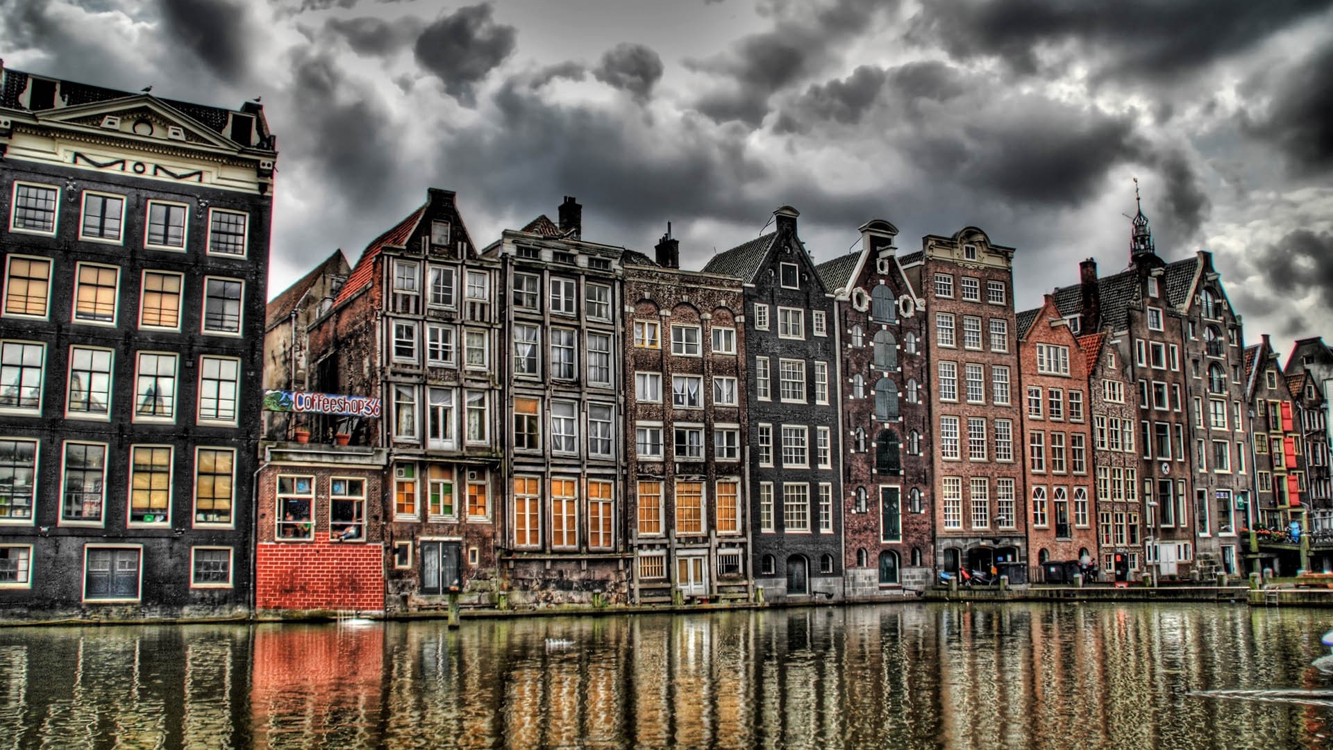 Wallpaper House, Holland, River, Buildings, Hdr - HD Wallpaper 