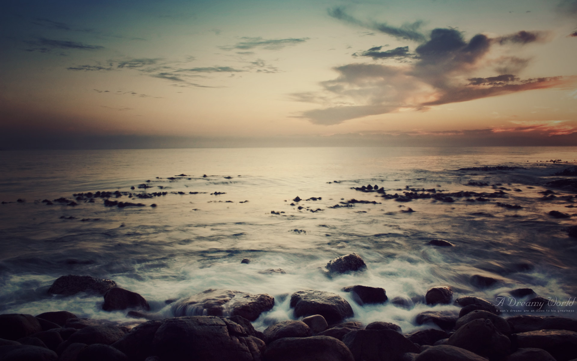 A Dreamy World Hd Wallpapers Backgrounds Wallpaper - Sea - HD Wallpaper 