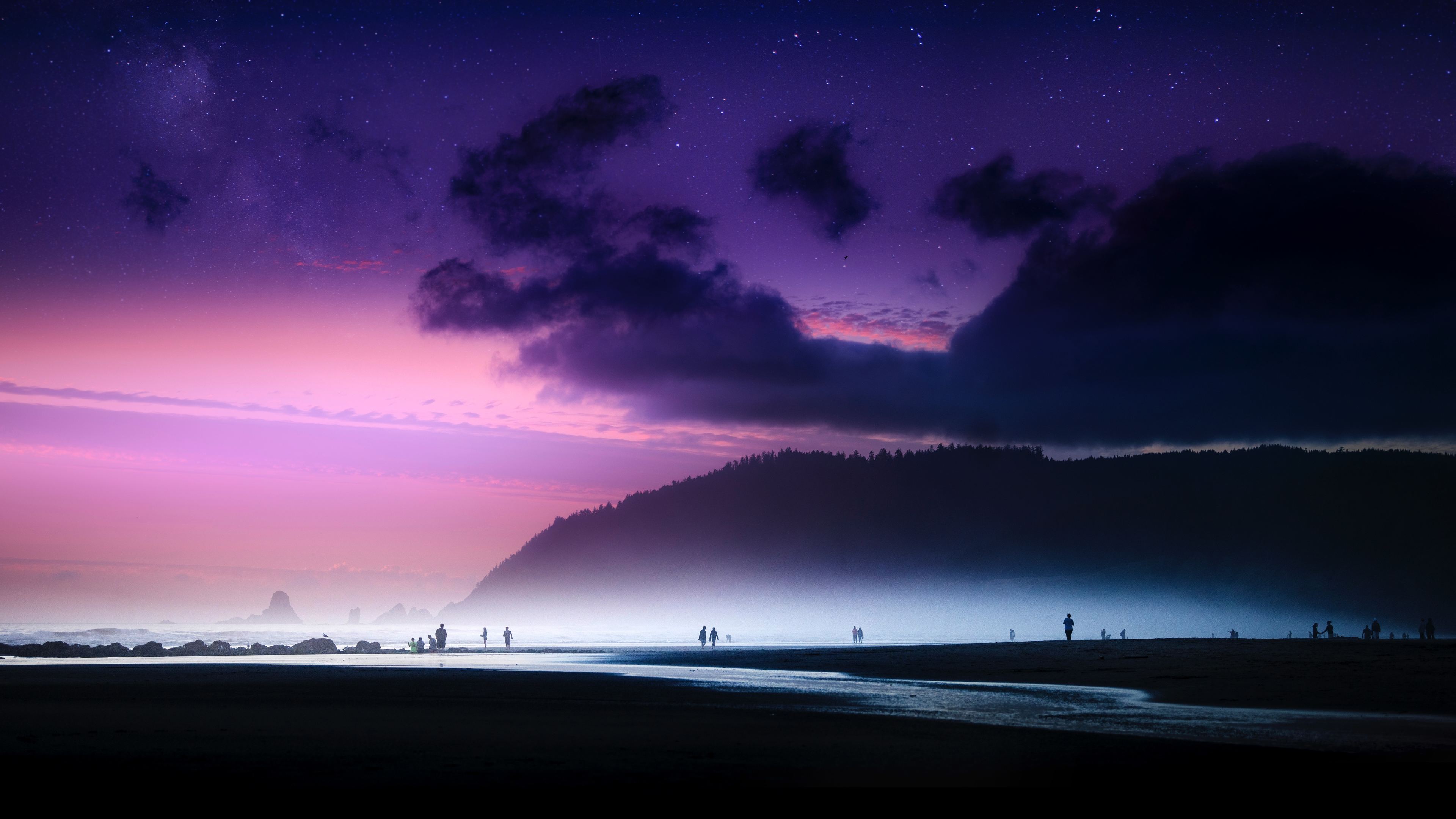 Dreamy Beach Sky Island Ocean Evening - Beach - HD Wallpaper 