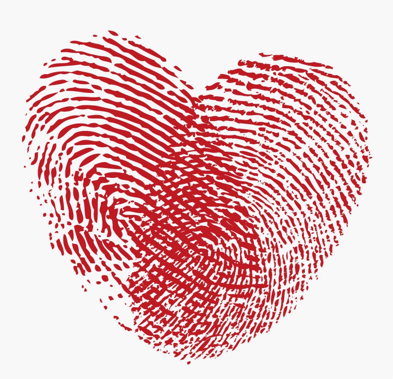 Fingerprint Heart Vector Graphic Free Vector Graphics - Fingerprint Heart Vector - HD Wallpaper 