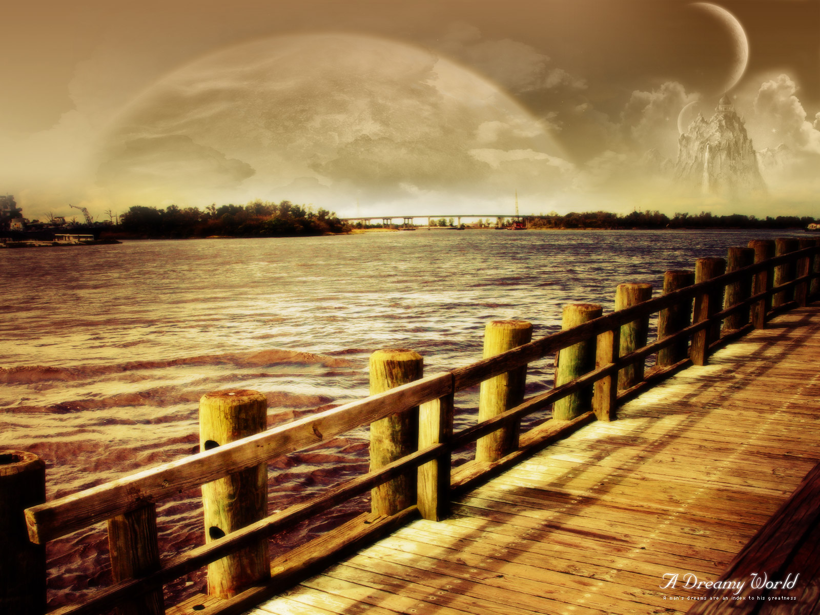 A Dreamy World Wallpaper - Best Photo Edit Background - HD Wallpaper 