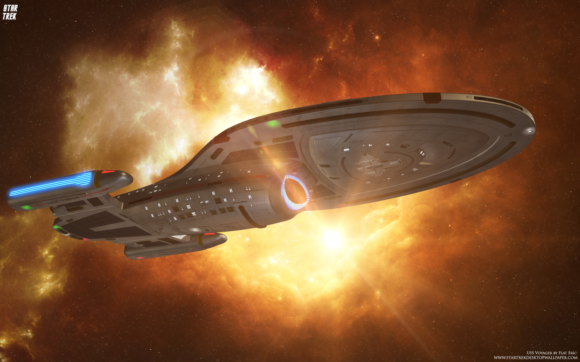 Вояджер звездный. USS Voyager Star Trek. USS Вояджер NCC-74656. Космический корабль Вояджер Стартрек.