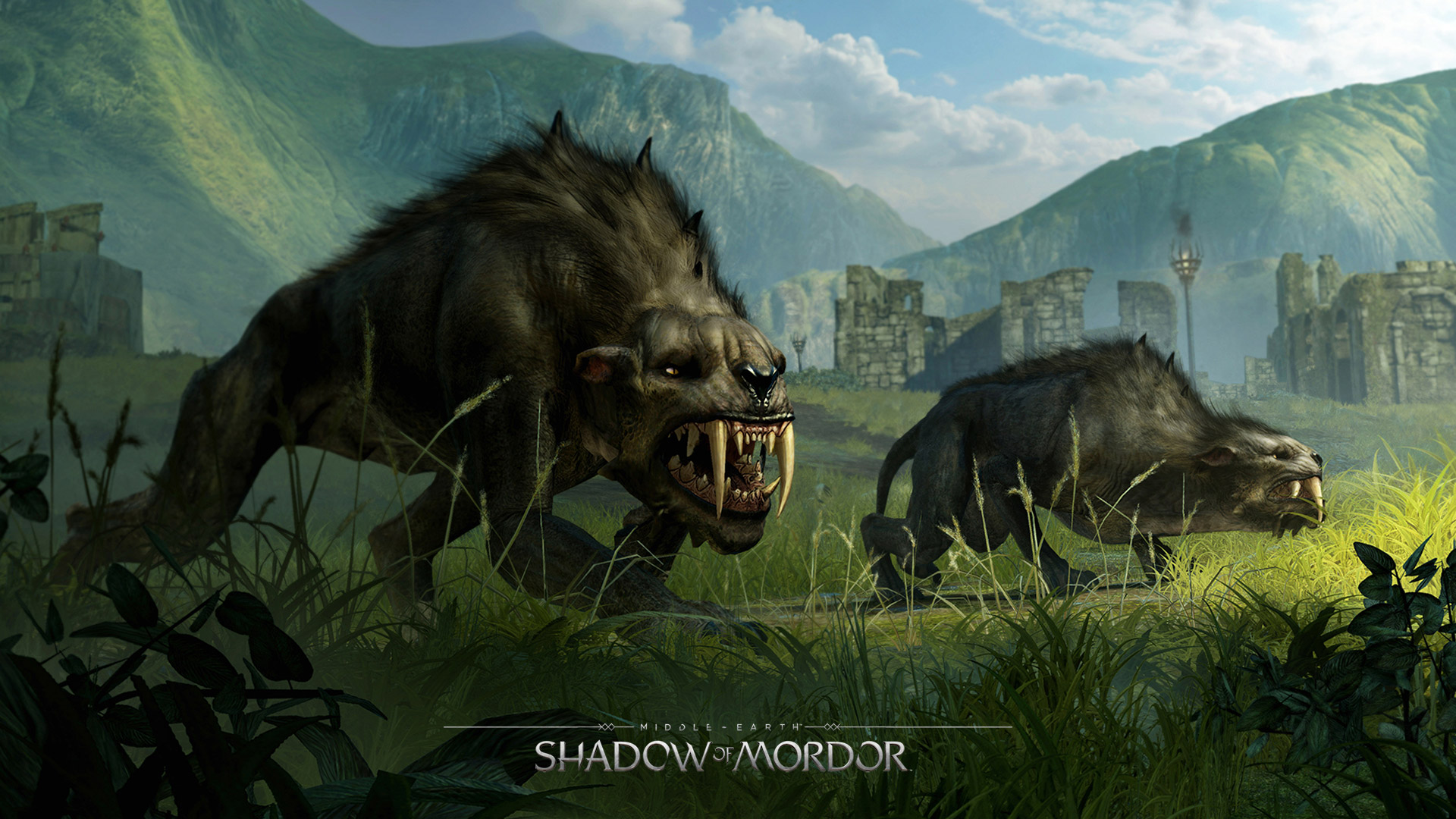 Shadow Of Mordor Wallpaper In - Middle Earth Shadow Of Mordor Caragor - HD Wallpaper 
