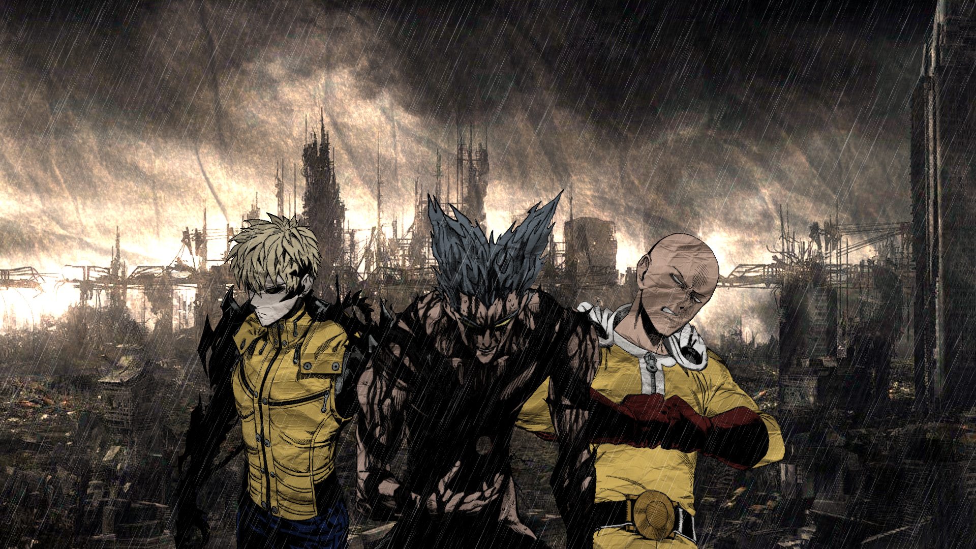 Yuusuke Murata, Madhouse, Onepunch-man, Garou, Genos - One Punch Man Wallpaper Hd Garou - HD Wallpaper 