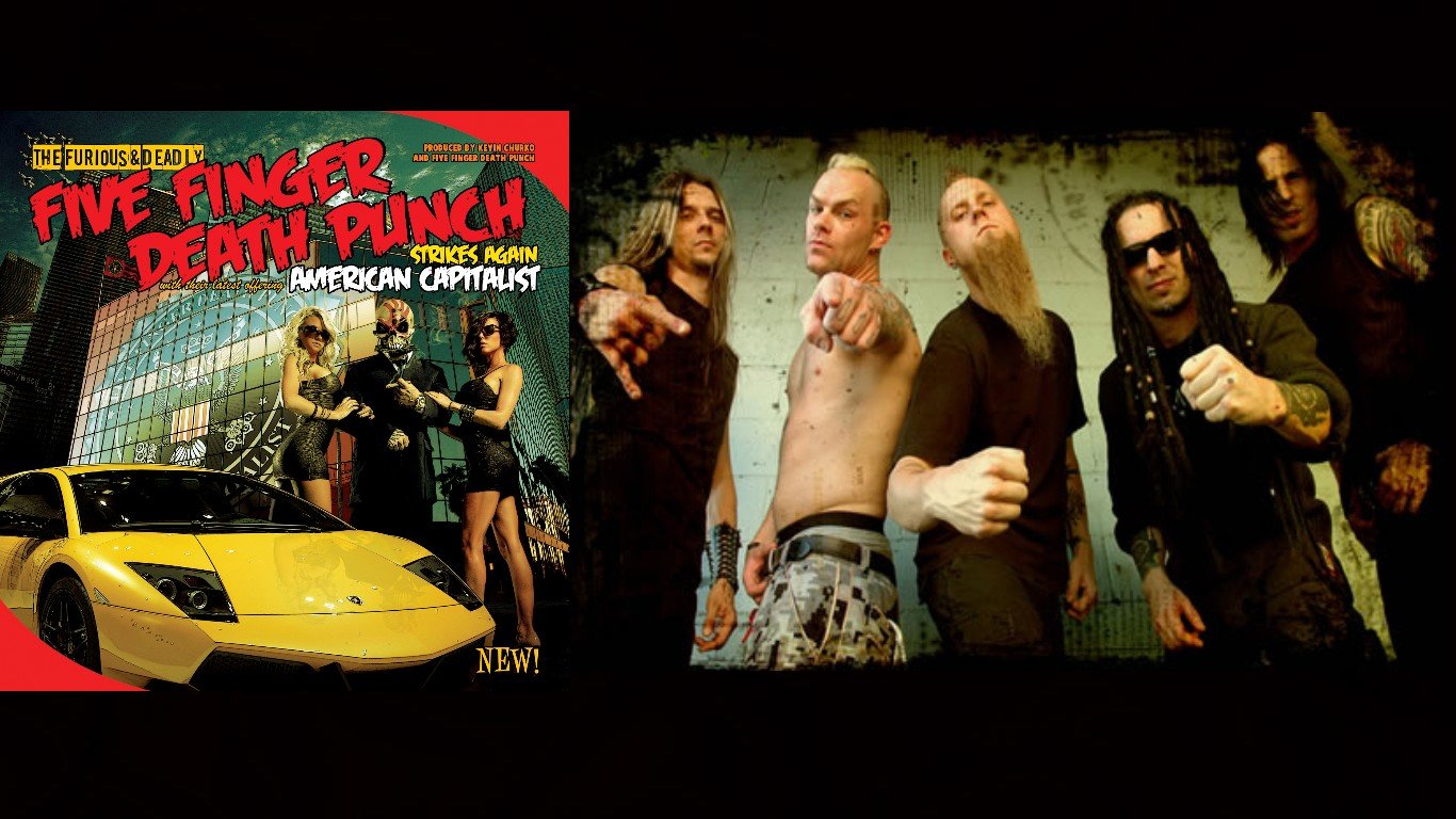 Download Hd Five Finger Death Punch Desktop Wallpaper - 5 Ffdp American Capitalist - HD Wallpaper 