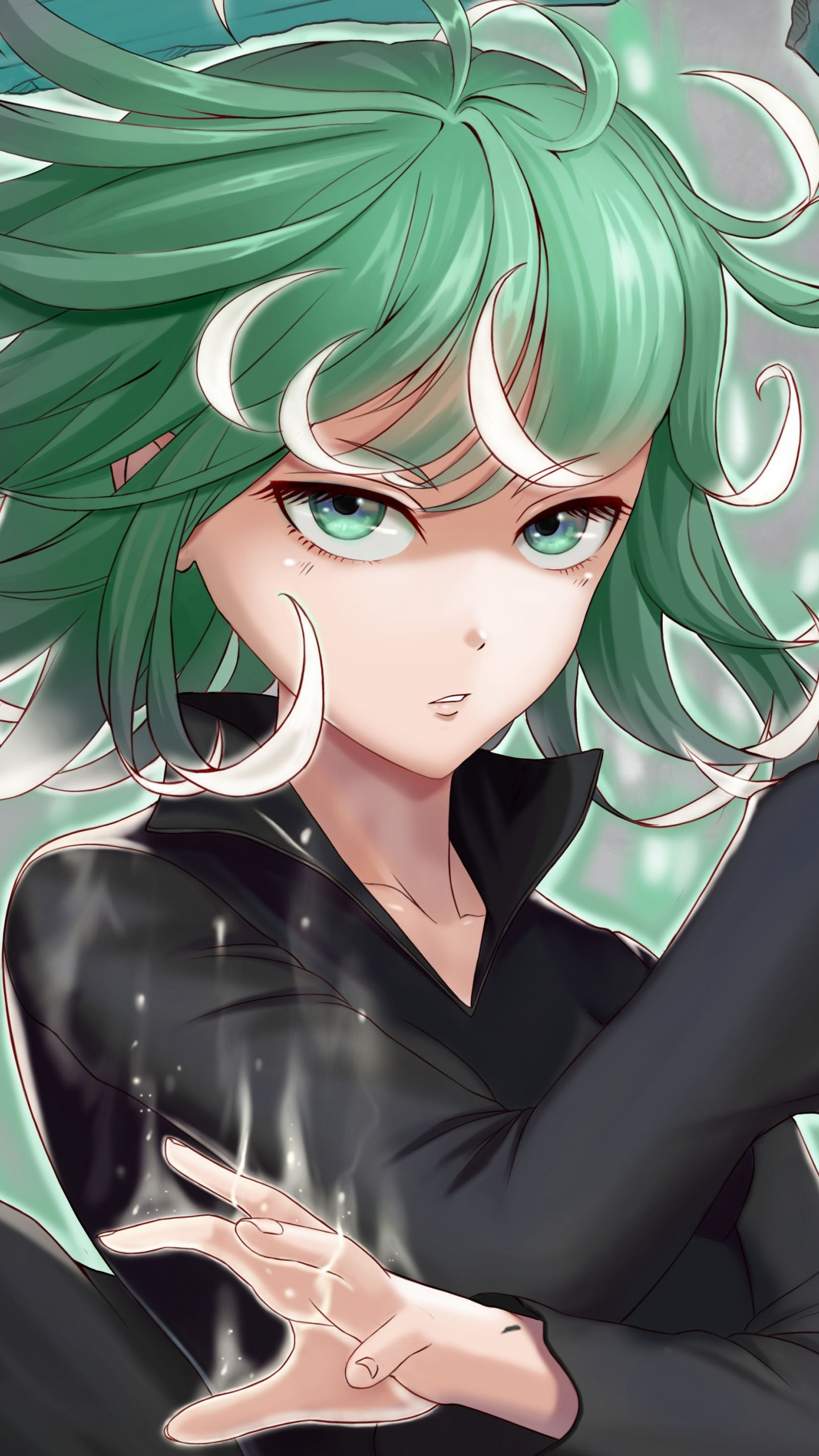 Green Hair, Tatsumaki, One Punch Man, Anime, Artwork, - HD Wallpaper 