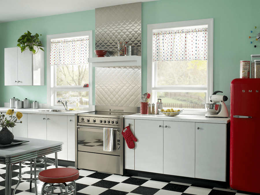 Tin Wallpaper Kitchen Vintage Style - Nippon Paint Spring Splash - HD Wallpaper 