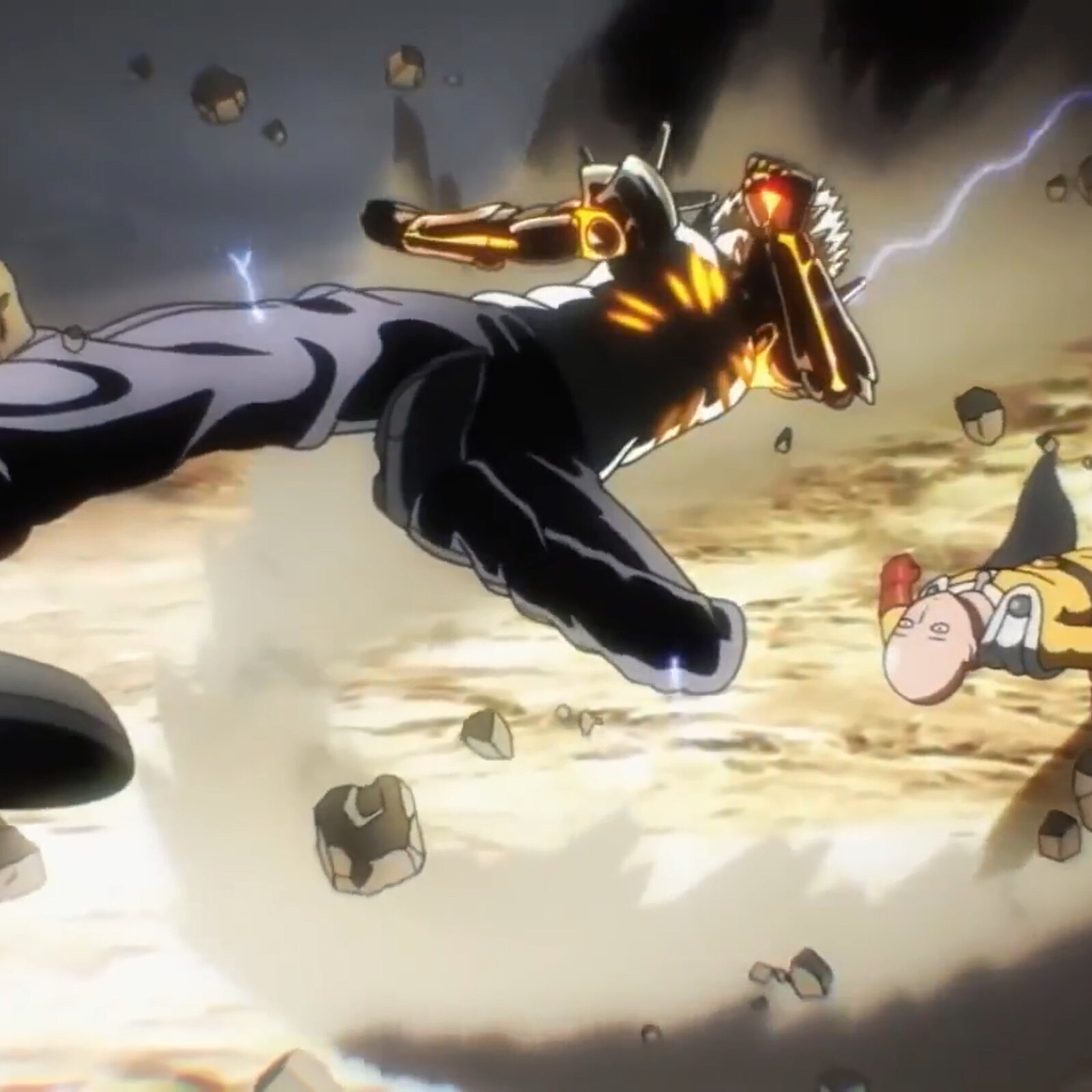 Saitama Vs Genos Wallpaper Hd - HD Wallpaper 