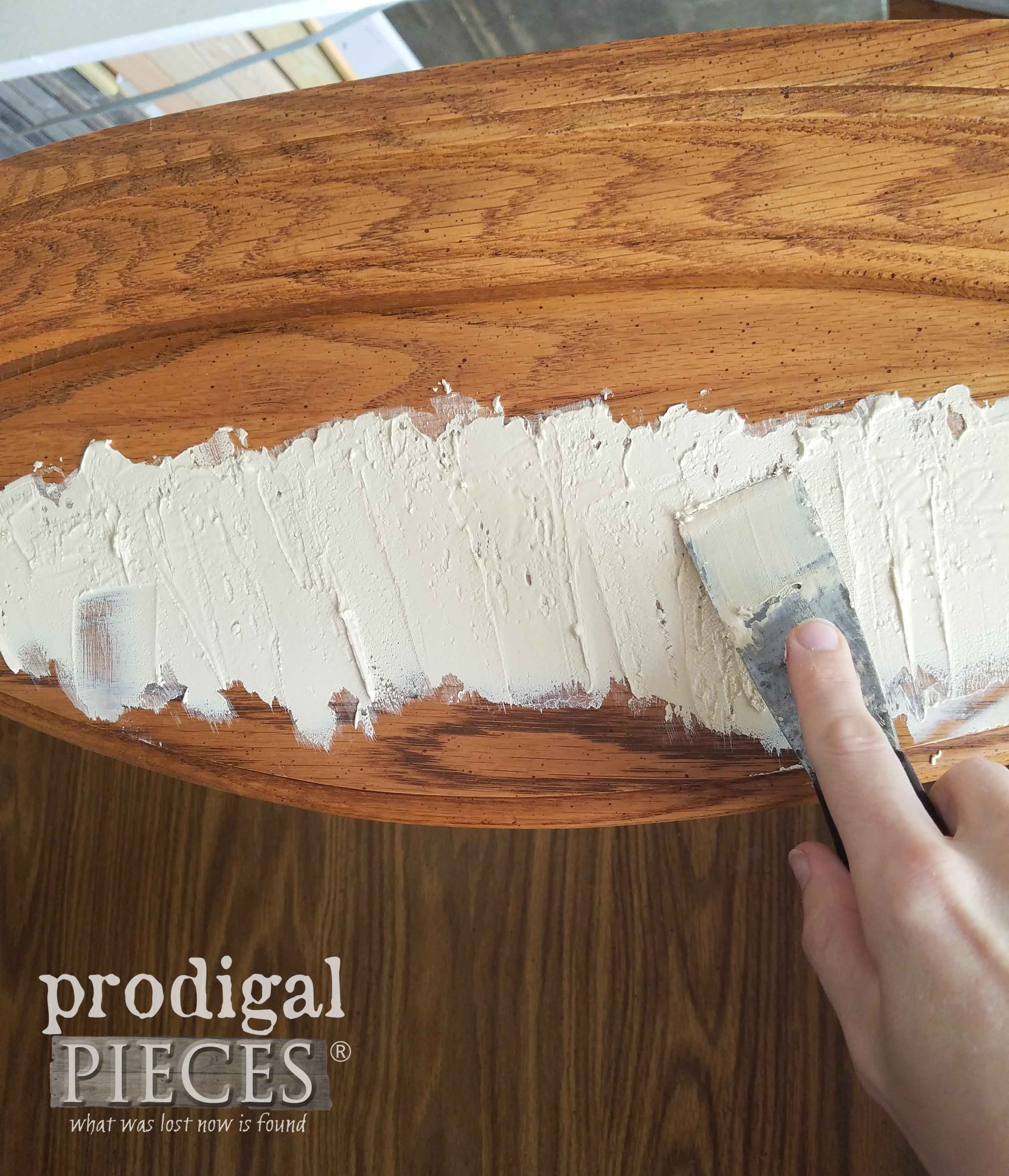 Applying Wood Filler To Broyhill Hutch Desk - HD Wallpaper 