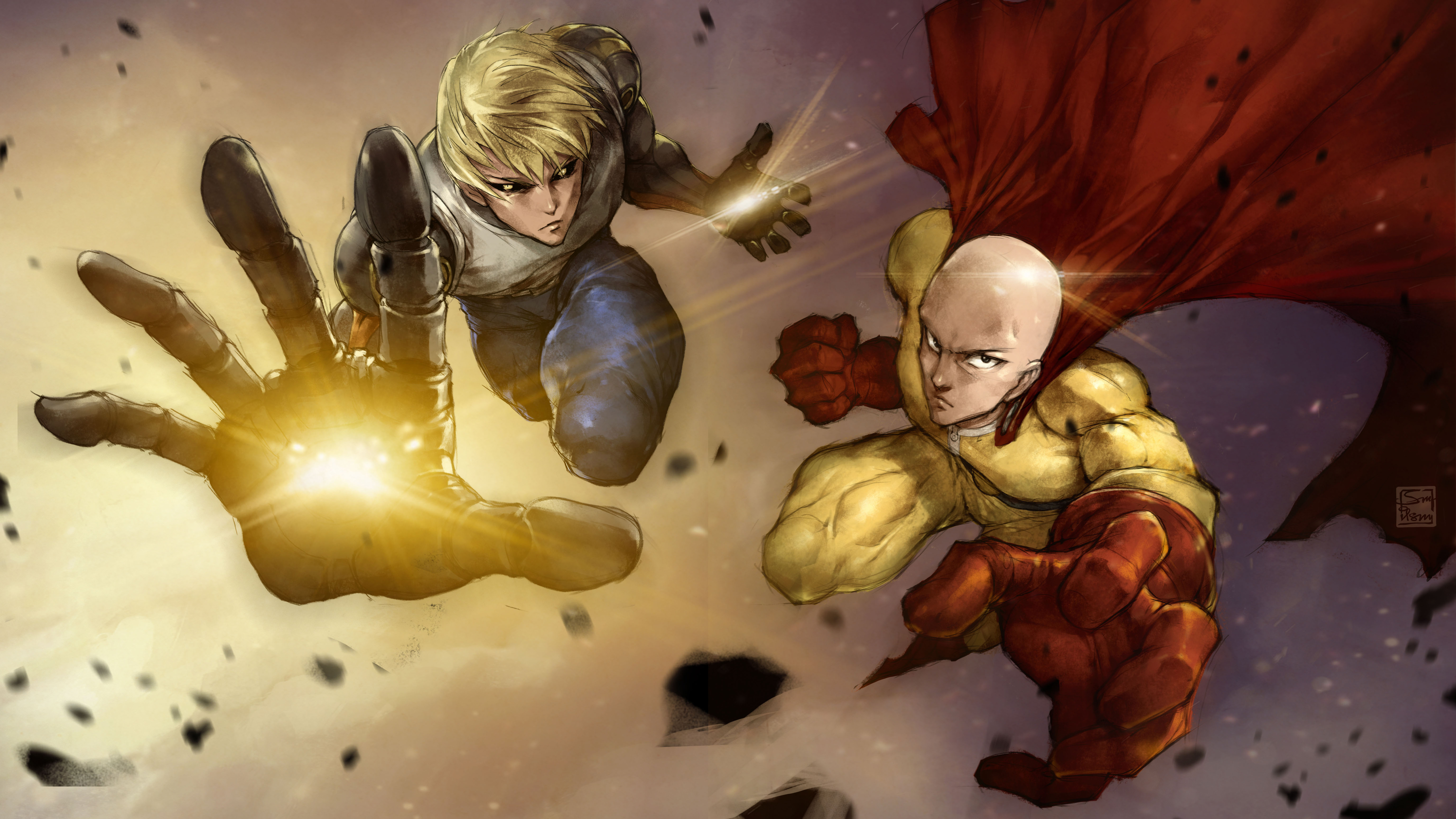 Saitama And Genos, One Punch Man, 8k, - Saitama And Genos Wallpaper 4k - HD Wallpaper 