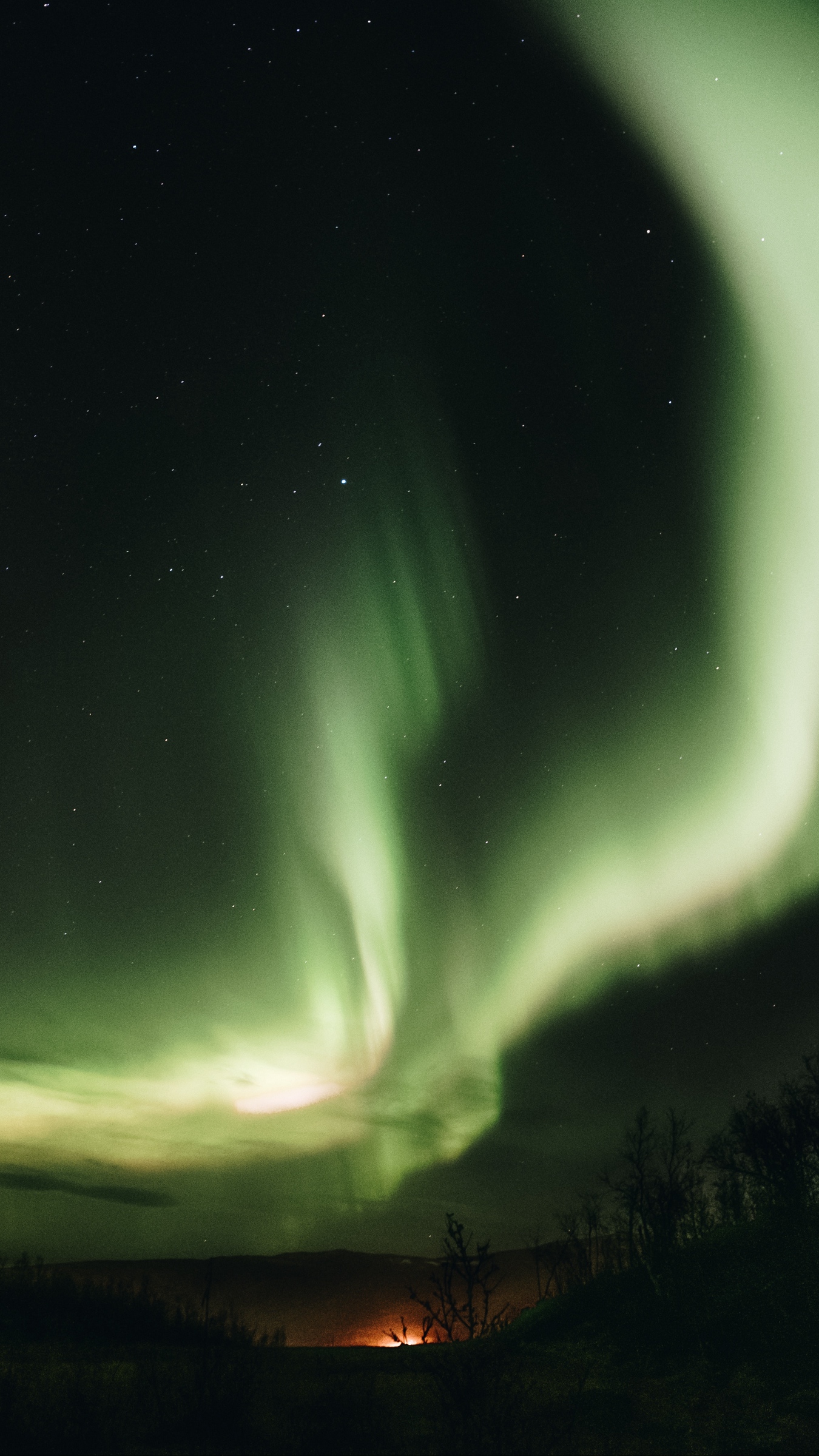Wallpaper Northern Lights, Aurora, Sky, Green, Night, - HD Wallpaper 