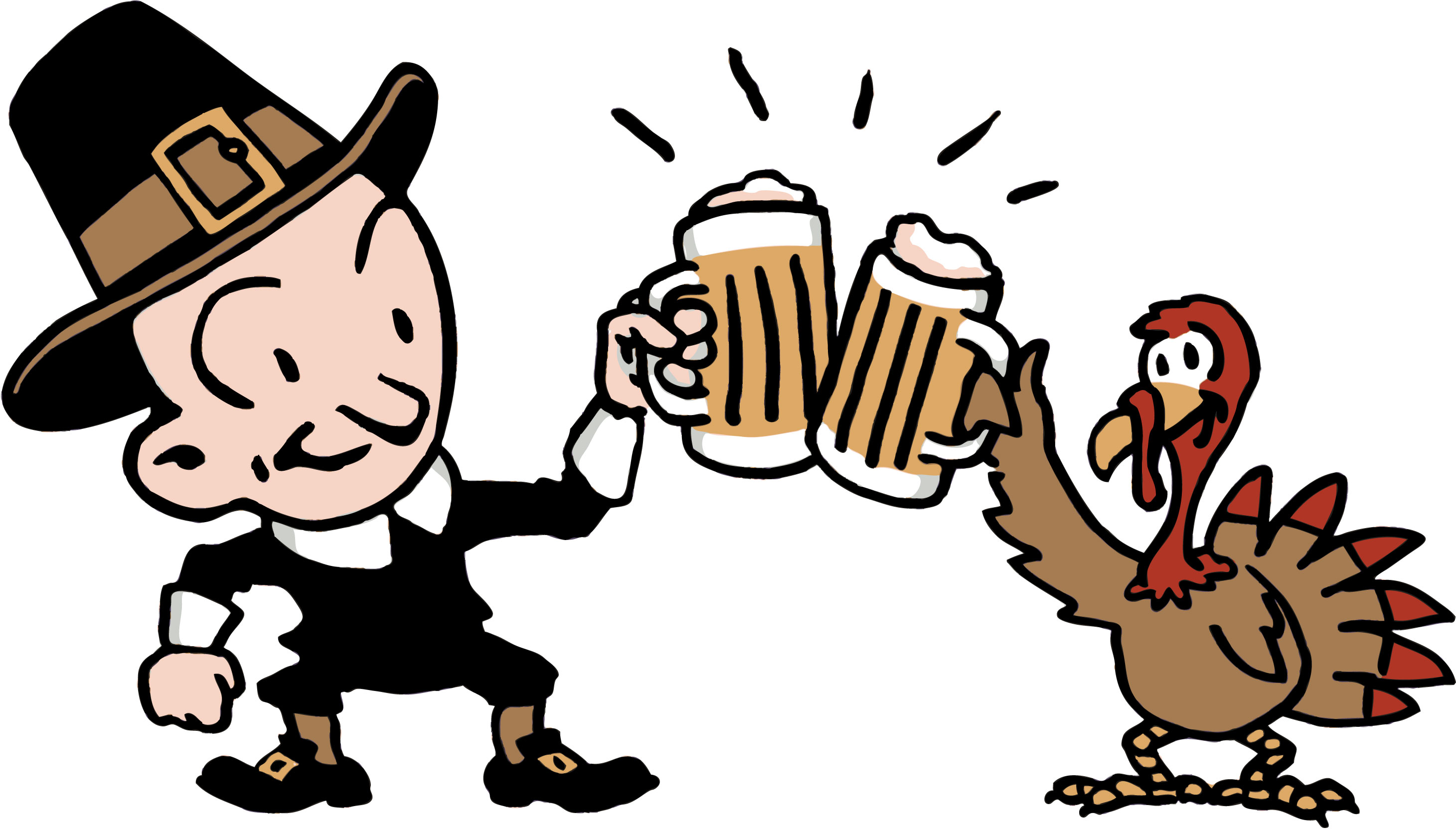 Drunk Turkey Clip Art Stock Vector Drunk Cartoon Rooster - Happy Thanksgiving Beer - HD Wallpaper 