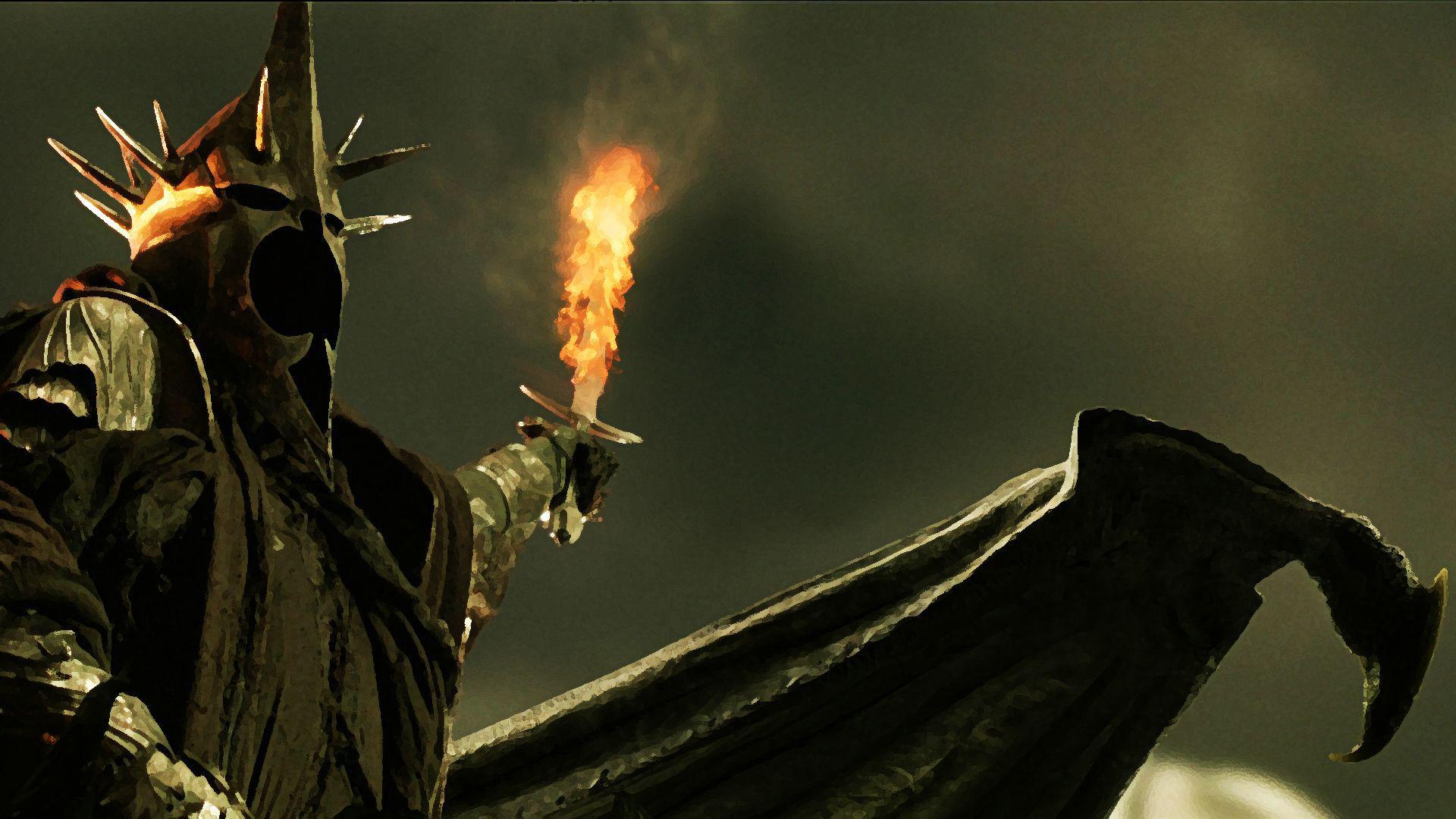Witch King Of Angmar Flaming Sword - HD Wallpaper 