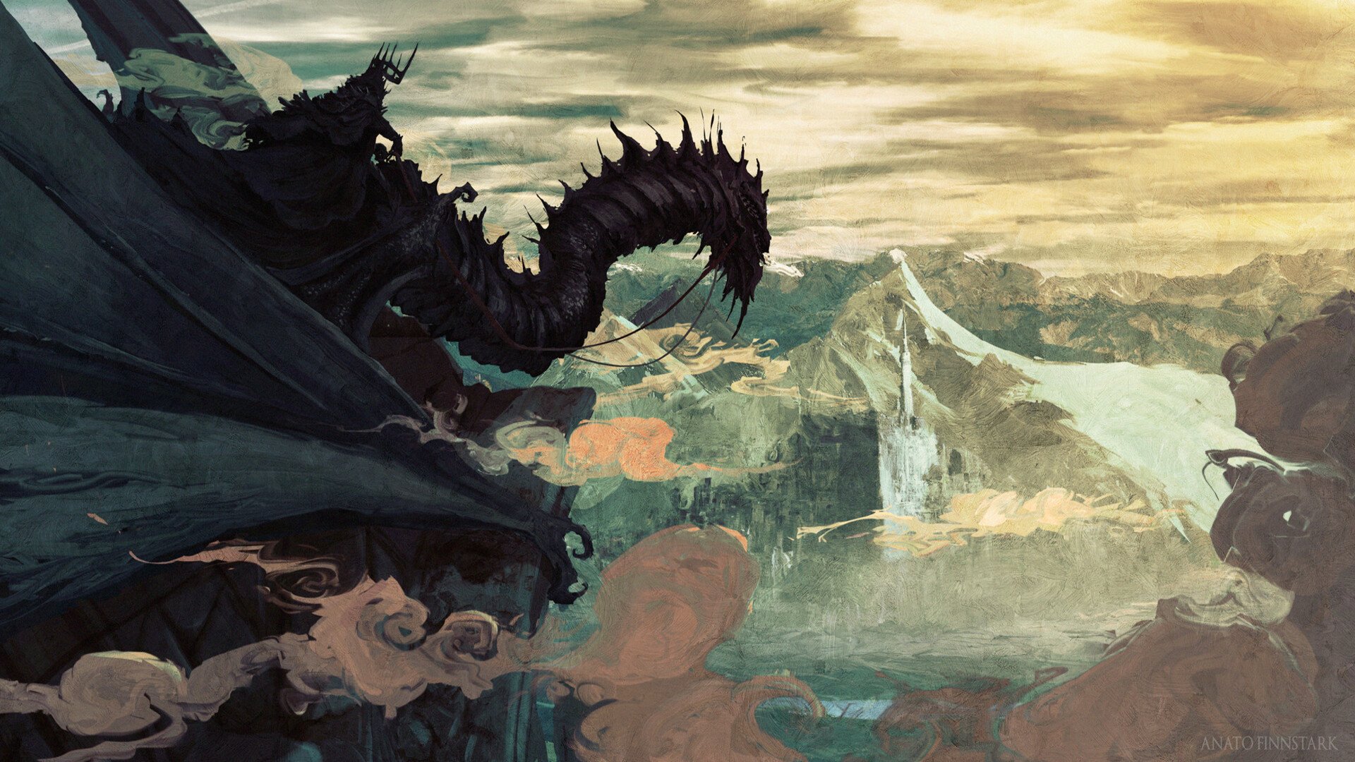 Art Lotr Witch King Of Angmar - HD Wallpaper 