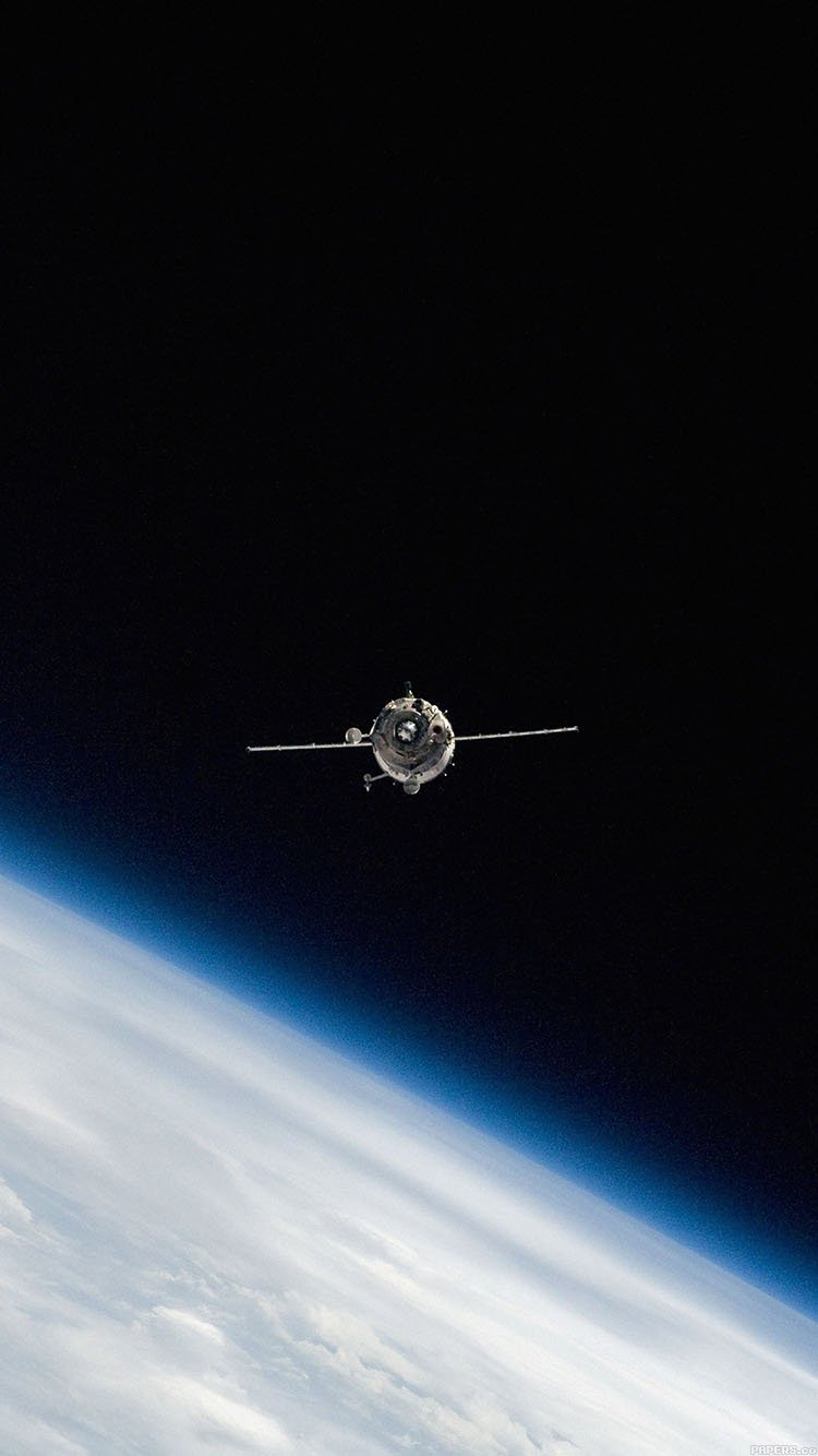 Satellite In Space Iphone - HD Wallpaper 