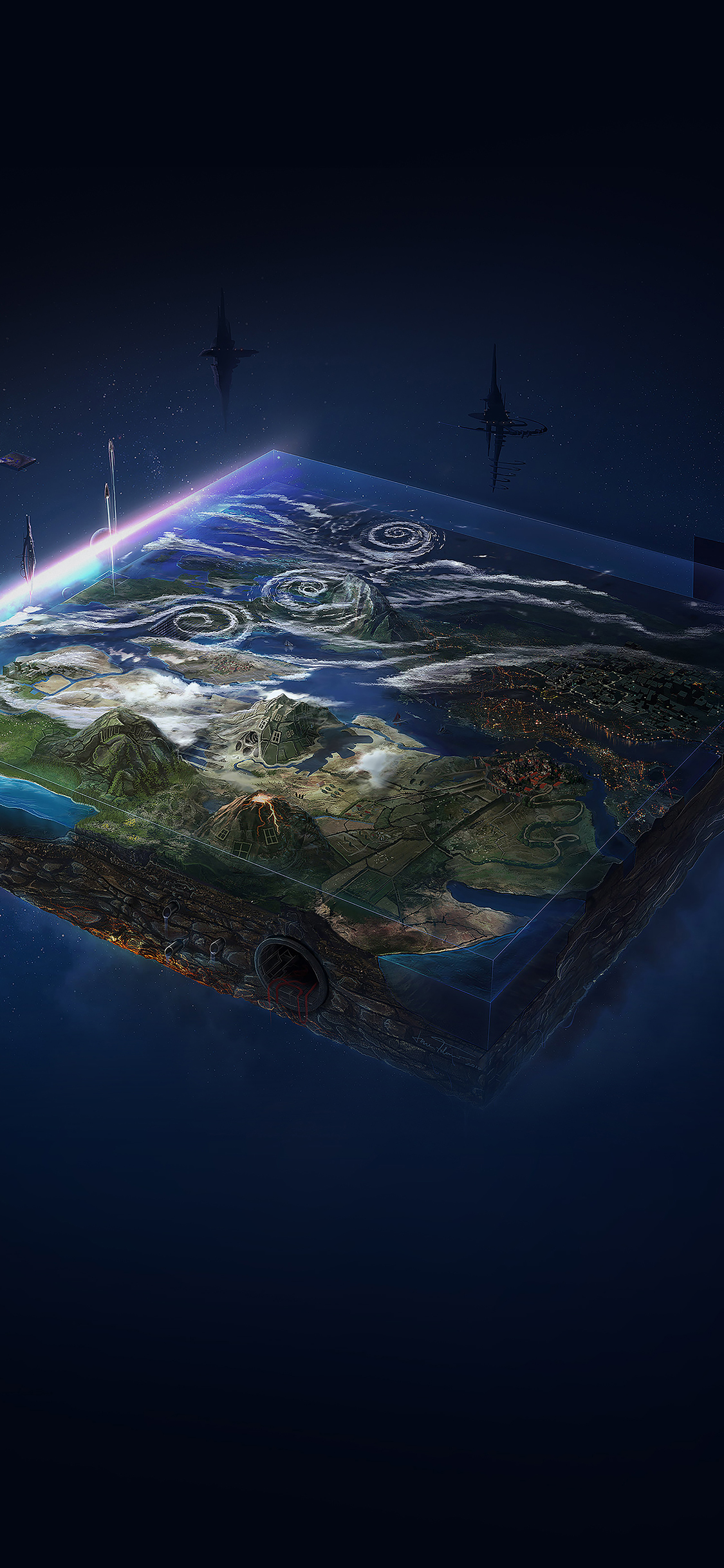 Iphone X Wallpaper Flat Earth - HD Wallpaper 