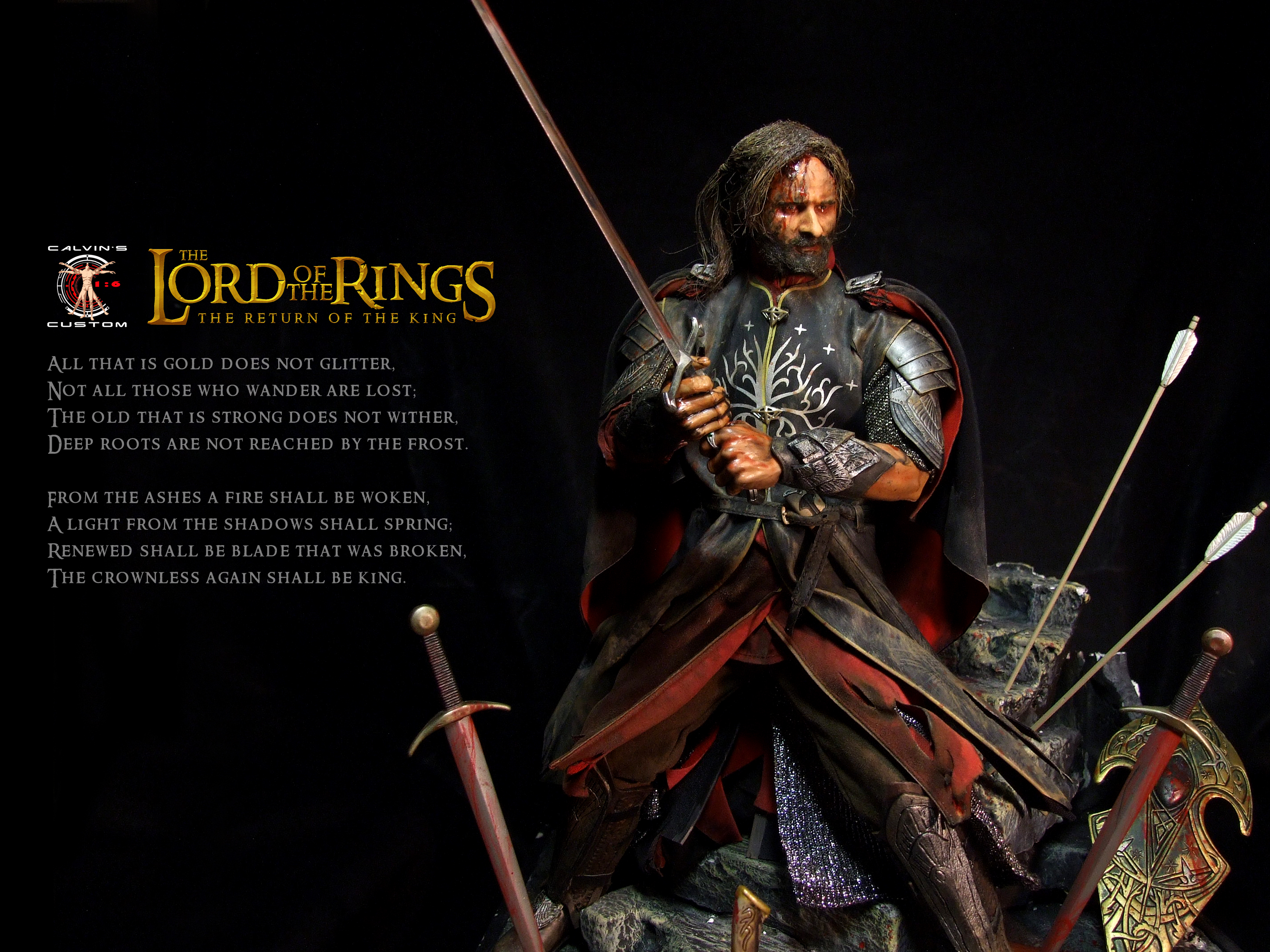Calvin S Custom - Aragorn King 1 6 - HD Wallpaper 