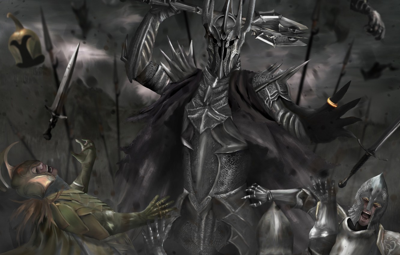 Photo Wallpaper Army, The Lord Of The Rings, Ring, - Lord Sauron - HD Wallpaper 