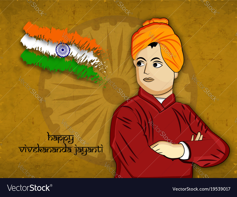 Swami Vivekananda Picture With Background - HD Wallpaper 