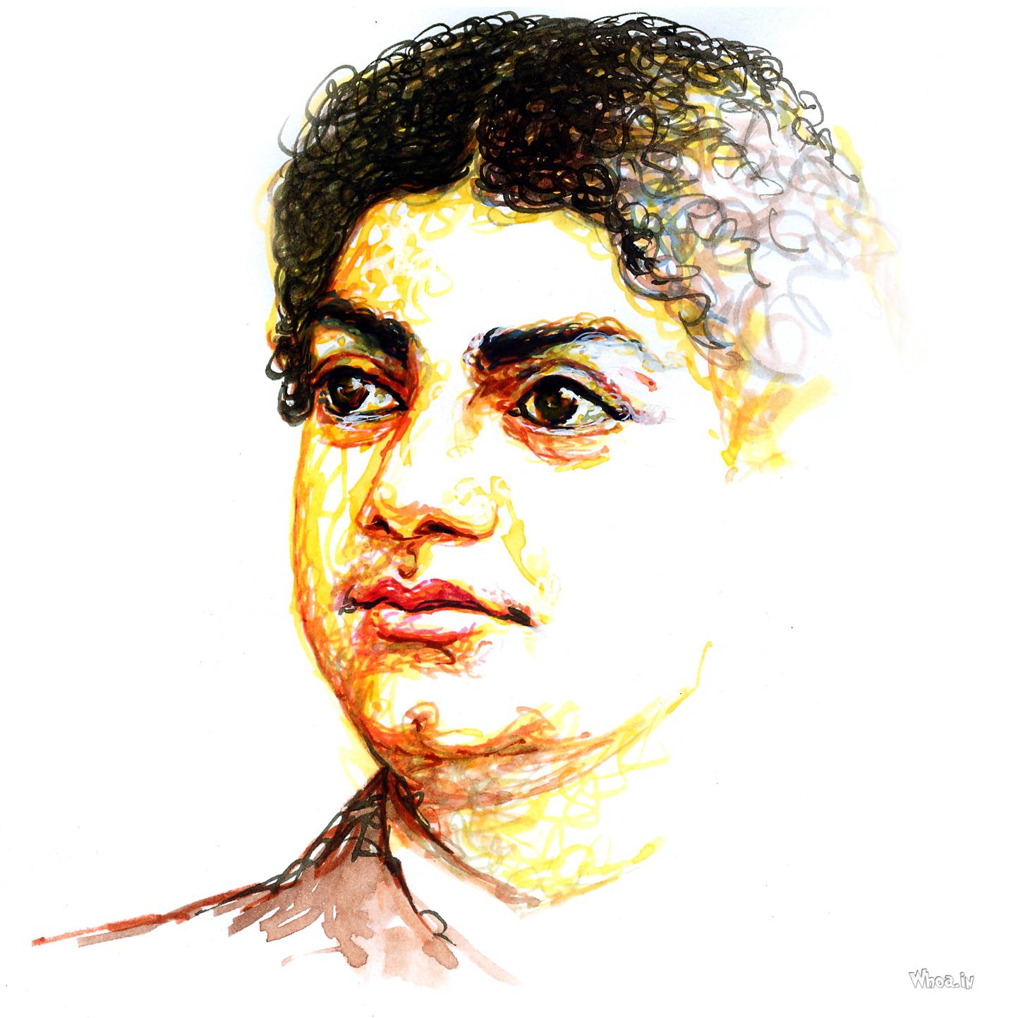 Swami Vivekananda Creative Painting - Swami Vivekananda's Watercolor Painting - HD Wallpaper 