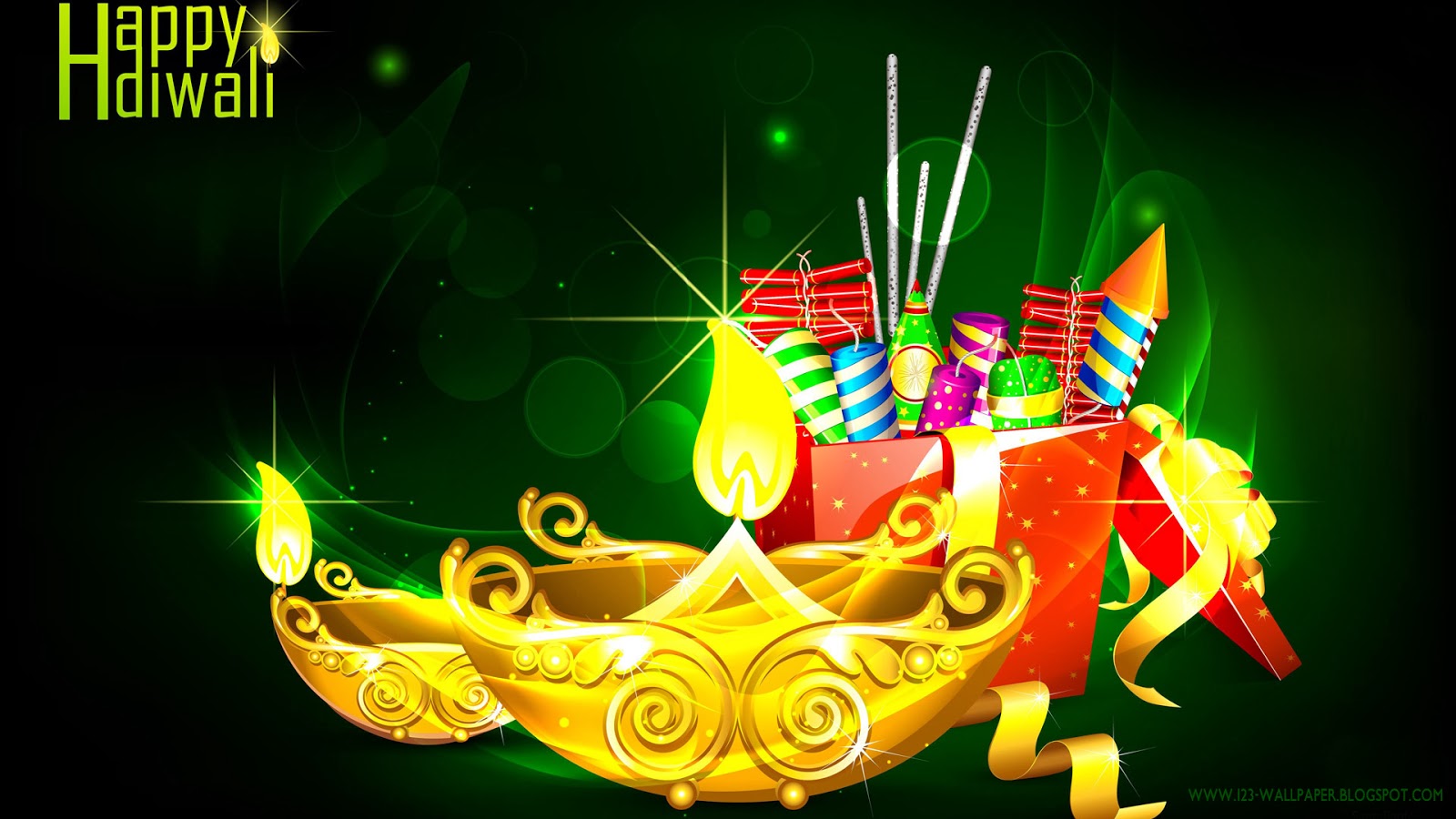 Happy Diwali With Crackers - HD Wallpaper 