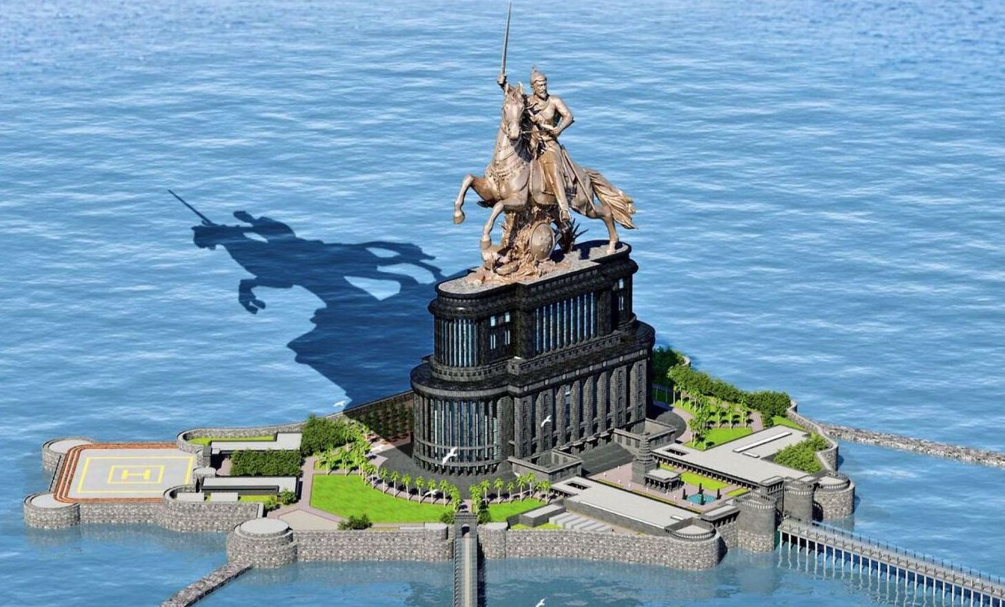 Huge Hd Shivaji Maharaj Wallpapers - Shivaji Statue In Mumbai - 1457x881 Wallpaper Huge Hd Shivaji Maharaj Wallpapers - Shivaji Statue In Mumbai - 1457x881 Wallpaper