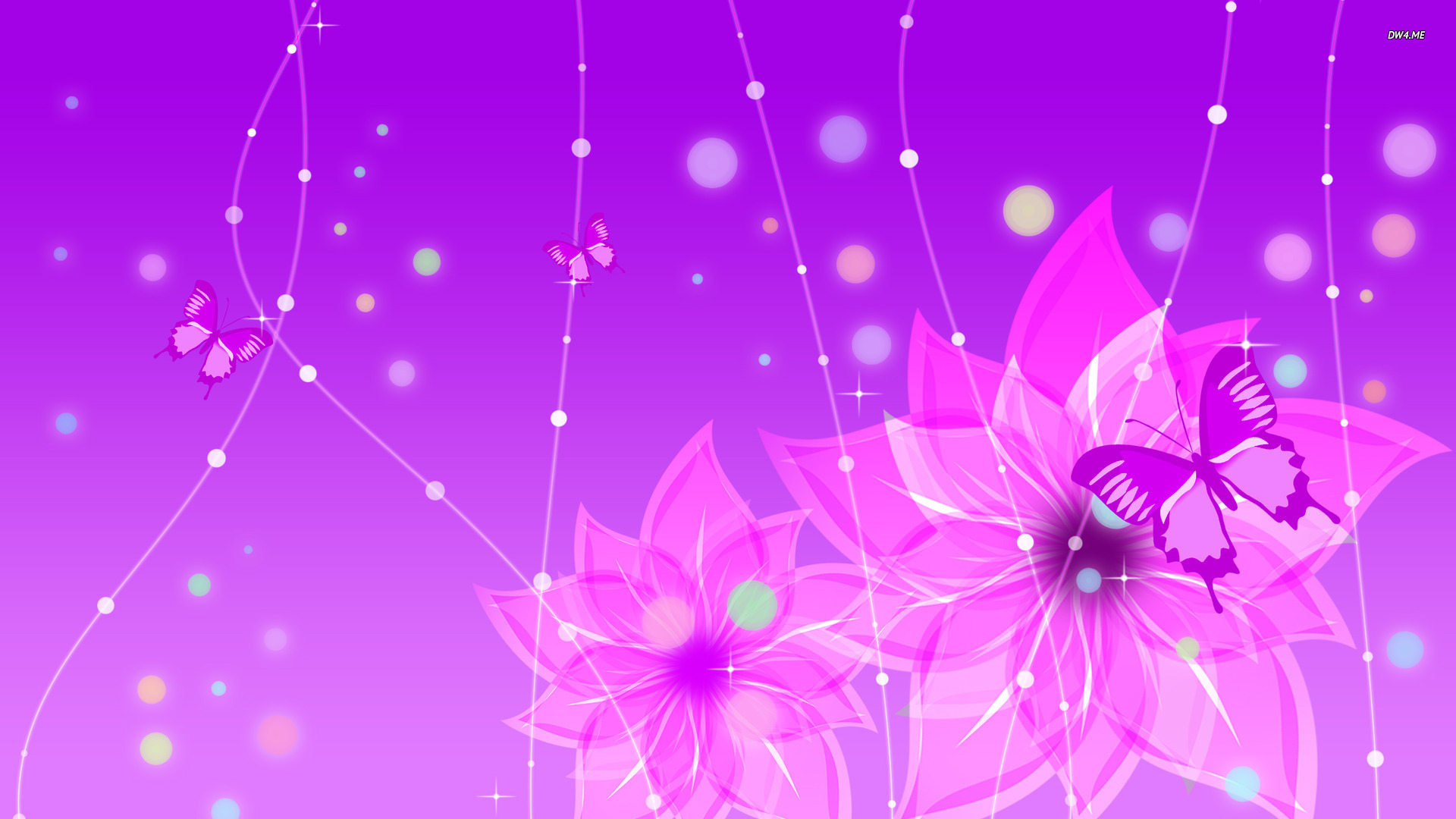 Pink And Purple Wallpaper Flowers - HD Wallpaper 