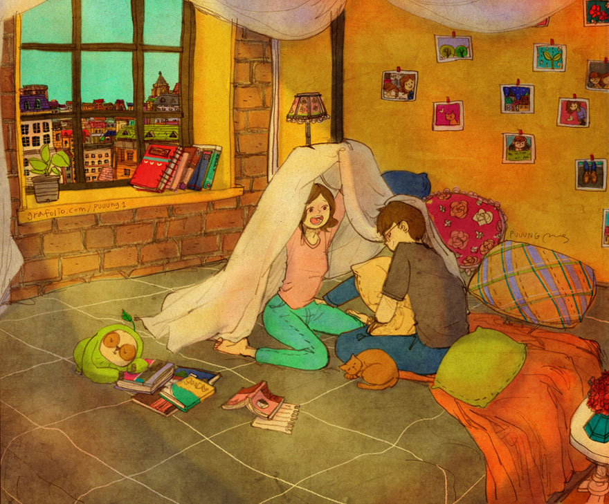 Building A Blanket Fort - Puuung Fun - HD Wallpaper 