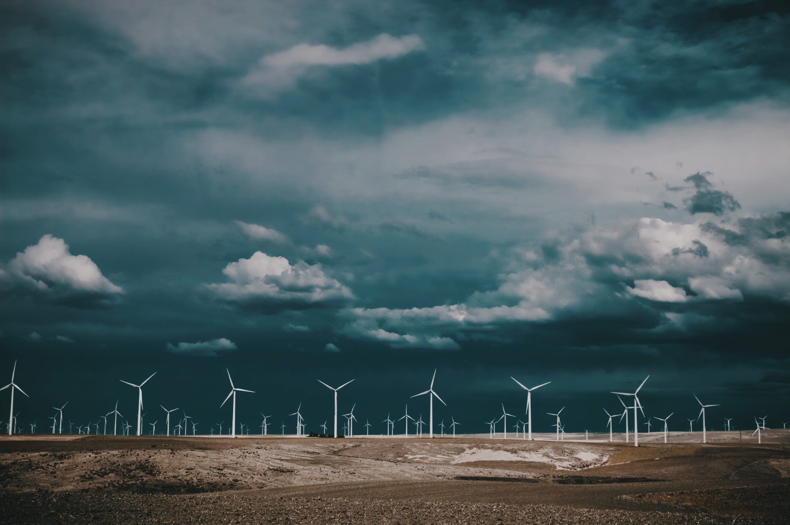 Wind Turbine, Dark Clouds, Field, Energy - Wind Turbine Wallpaper Iphone - HD Wallpaper 