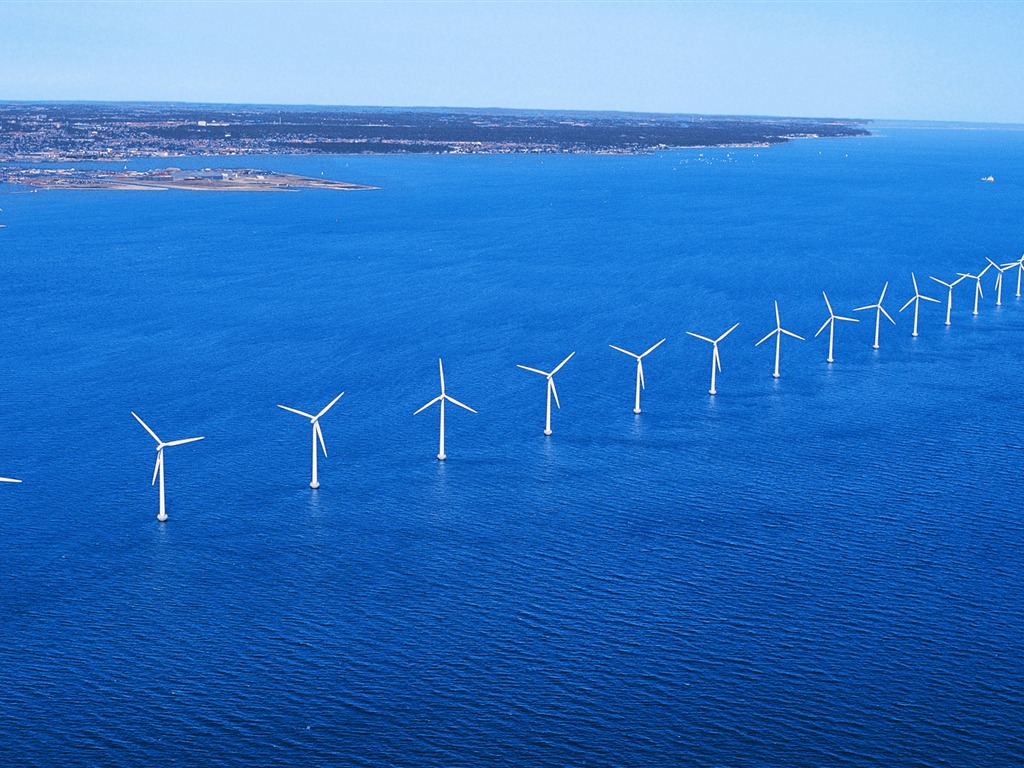 Wind Power Wallpaper - 洋上 風力 発電 デンマーク - HD Wallpaper 