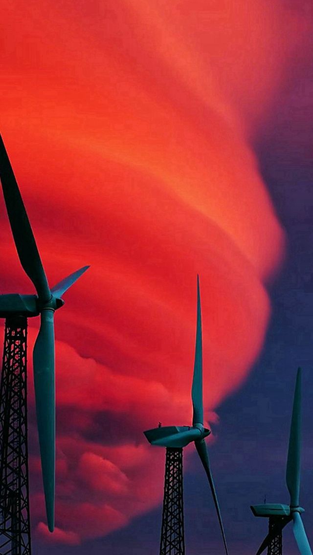 Wind Turbine Wallpaper For Iphone - HD Wallpaper 