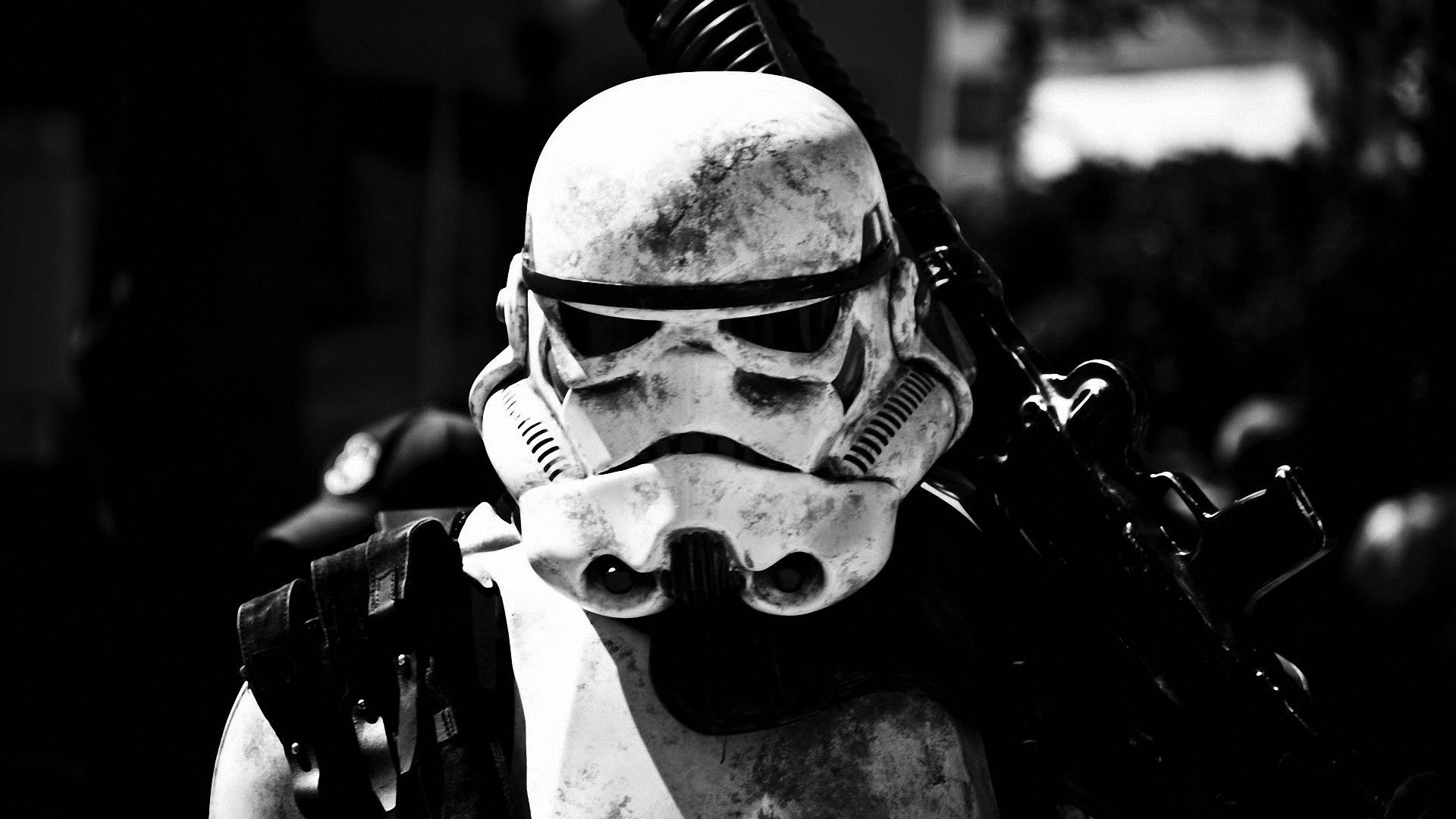 Stormtrooper Black And White - HD Wallpaper 