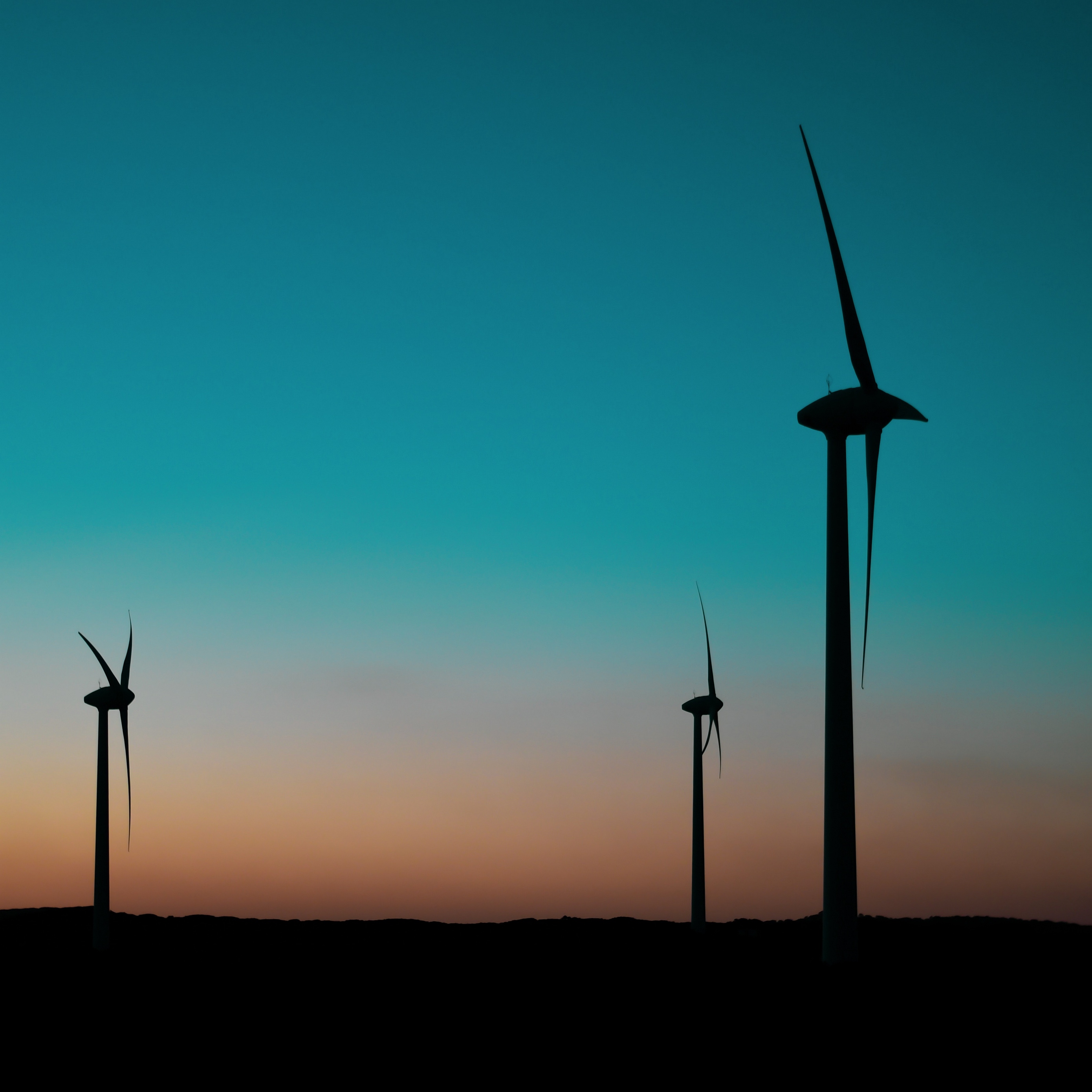 Wallpaper Wind Farm, Turbines, Blades, Dark, Twilight, - Windmill - HD Wallpaper 