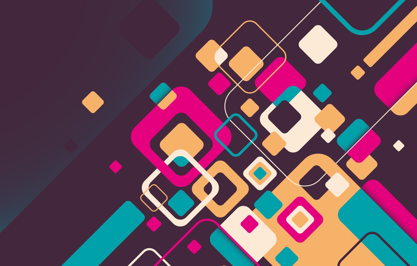 Wallpaper Background Vector Squares Geometry Images - Creative Colorful Backgrounds - HD Wallpaper 