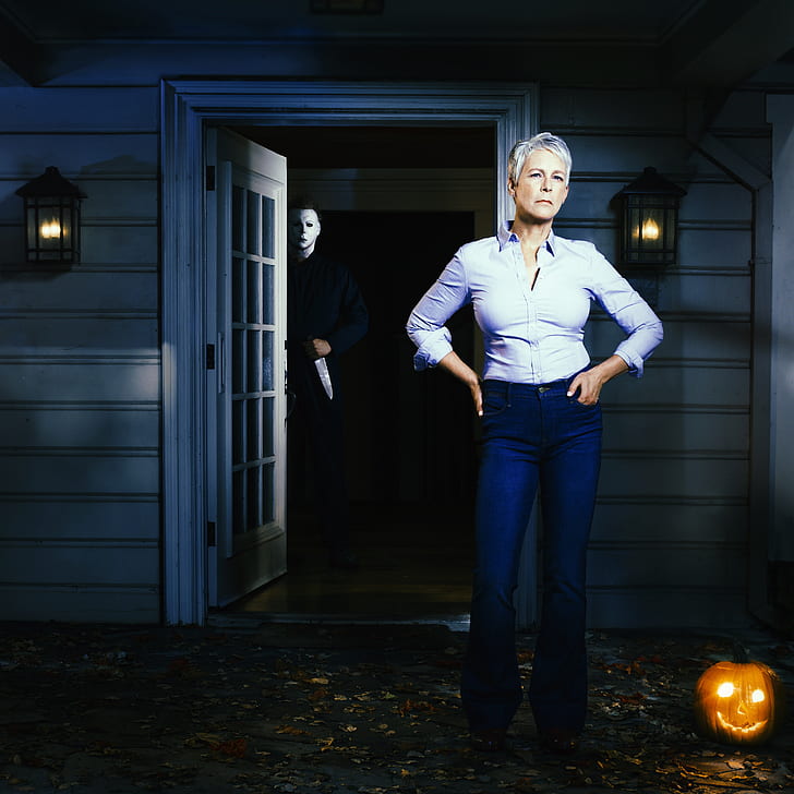 Mask, Halloween, Pumpkin, Jason, Jamie Lee Curtis, - New Halloween With Jamie Lee Curtis - HD Wallpaper 