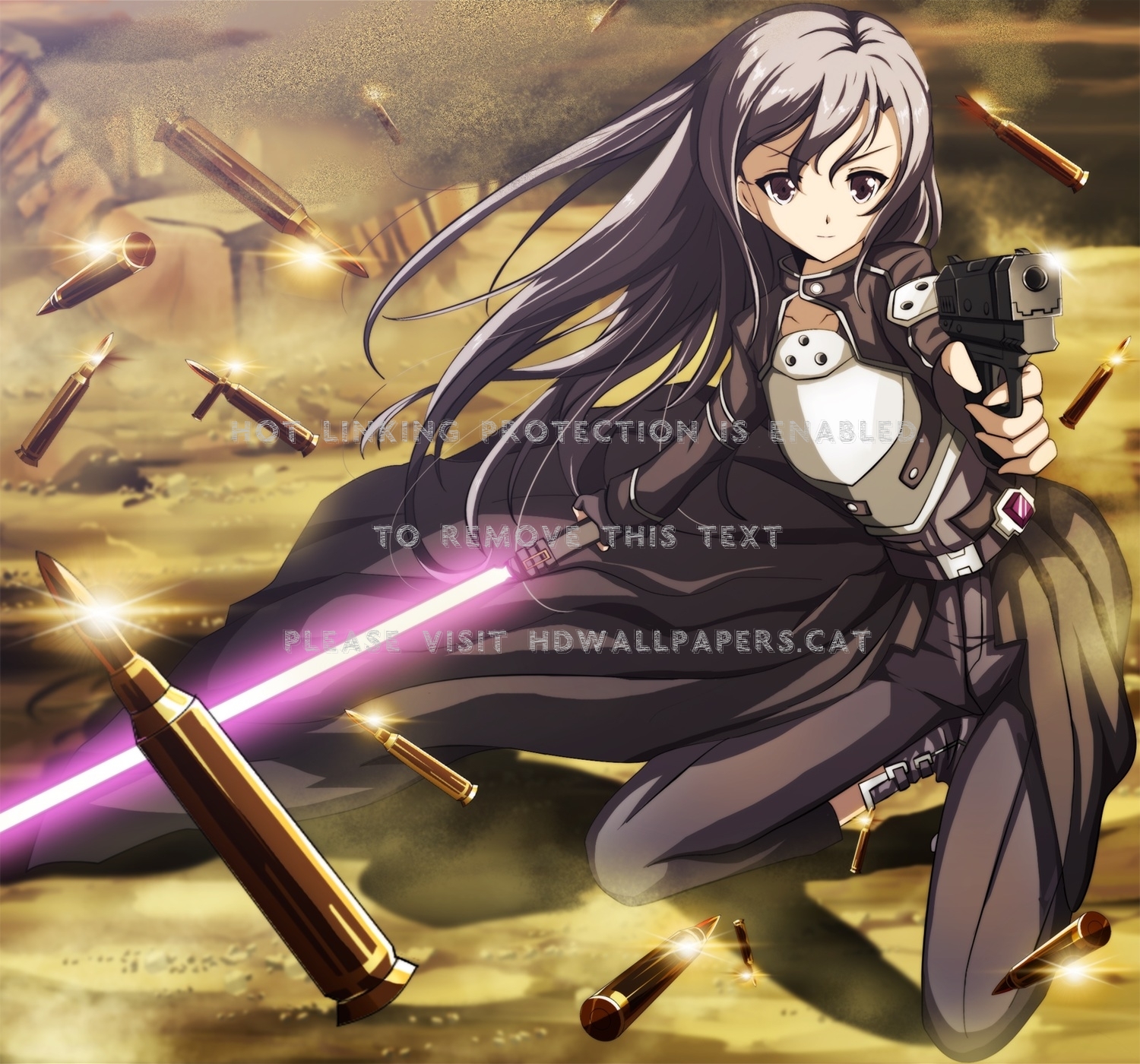 Kirito Long Hair Guy Gun Gale Online Boy - Kirito - HD Wallpaper 