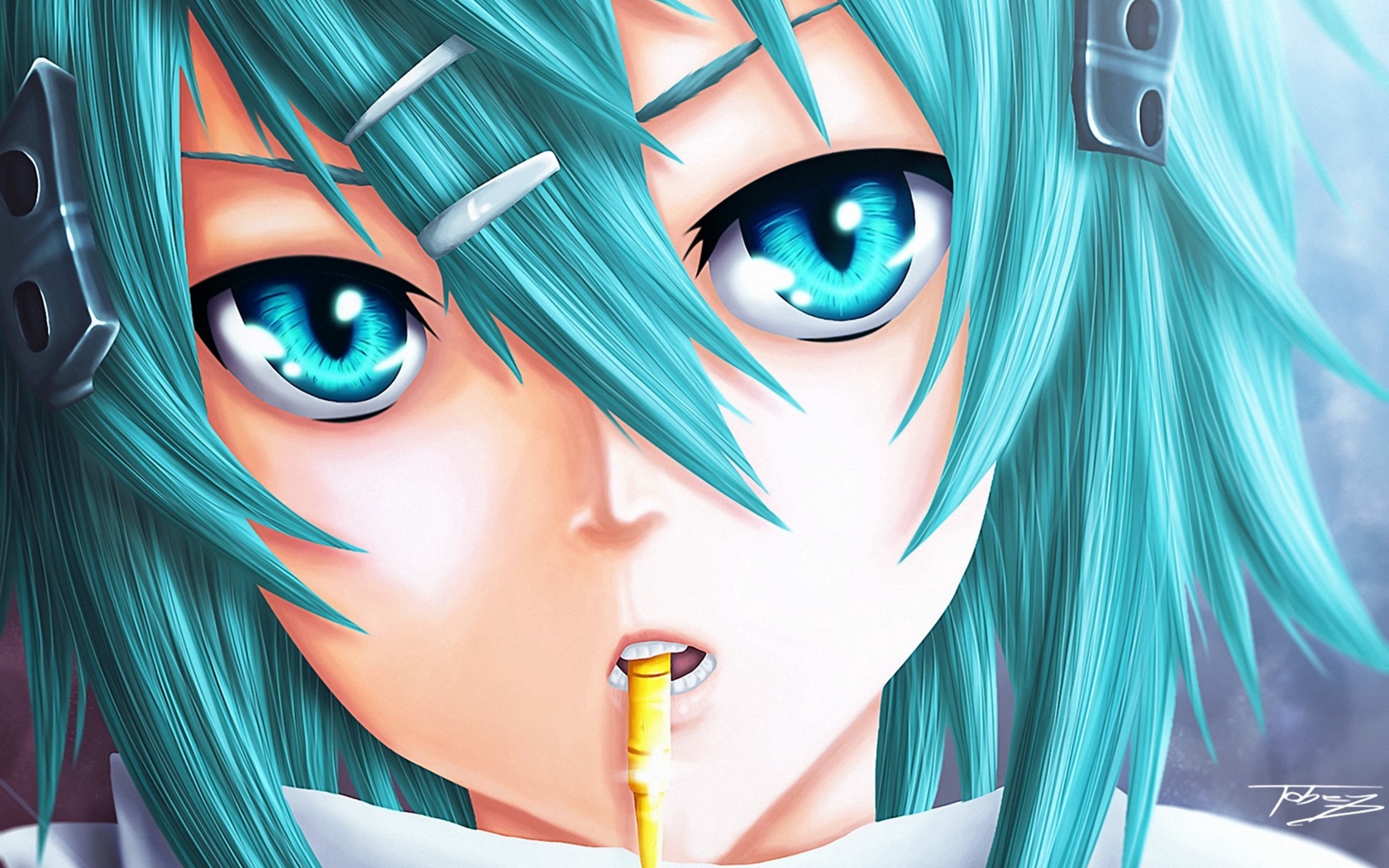 Wallpaper Sword Art Online, Asada Shino, Art, Face - Sao Asada Sinon Wallpaper Hd - HD Wallpaper 