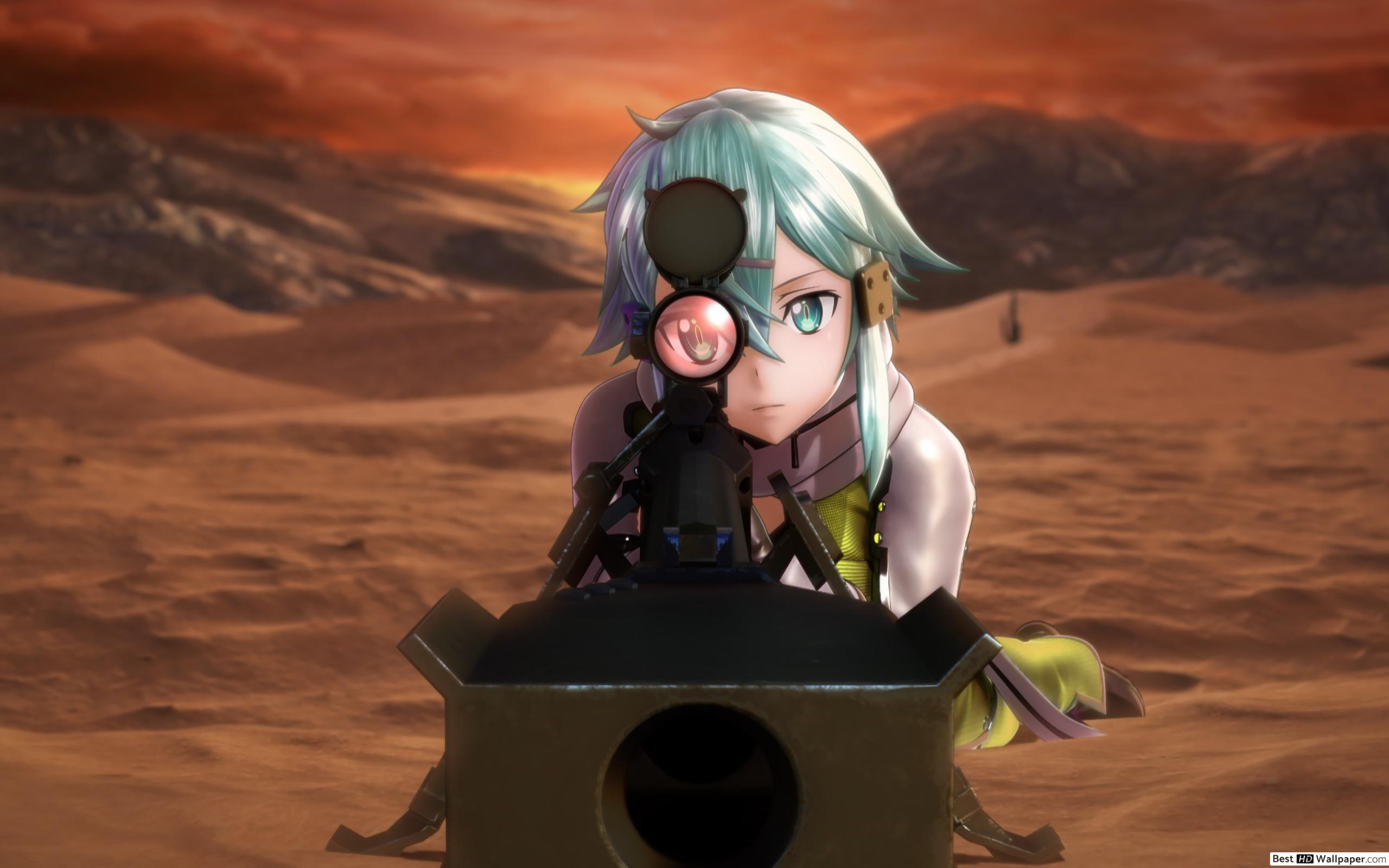 Fatal Bullet Sword Art Online Sinon - HD Wallpaper 