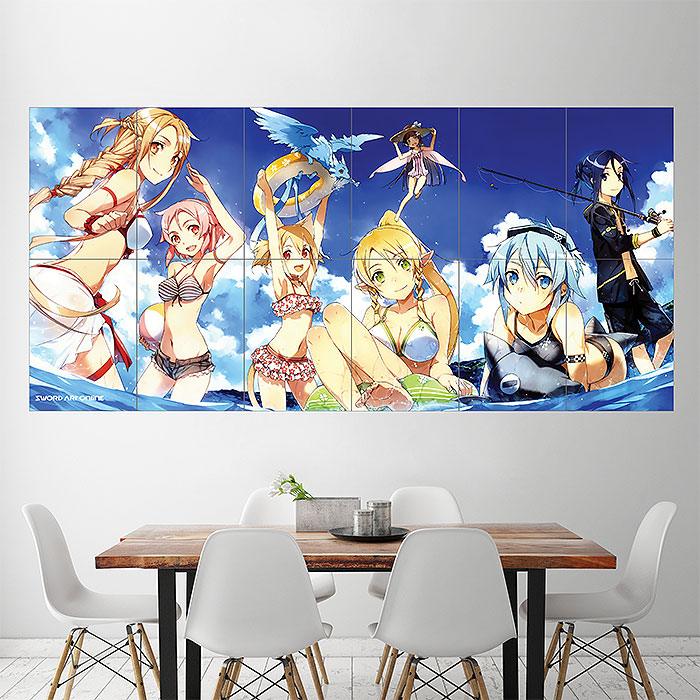 Sword Art Online Ii Anime Block Giant Wall Art Poster - Sword Art Online Girls Poster - HD Wallpaper 