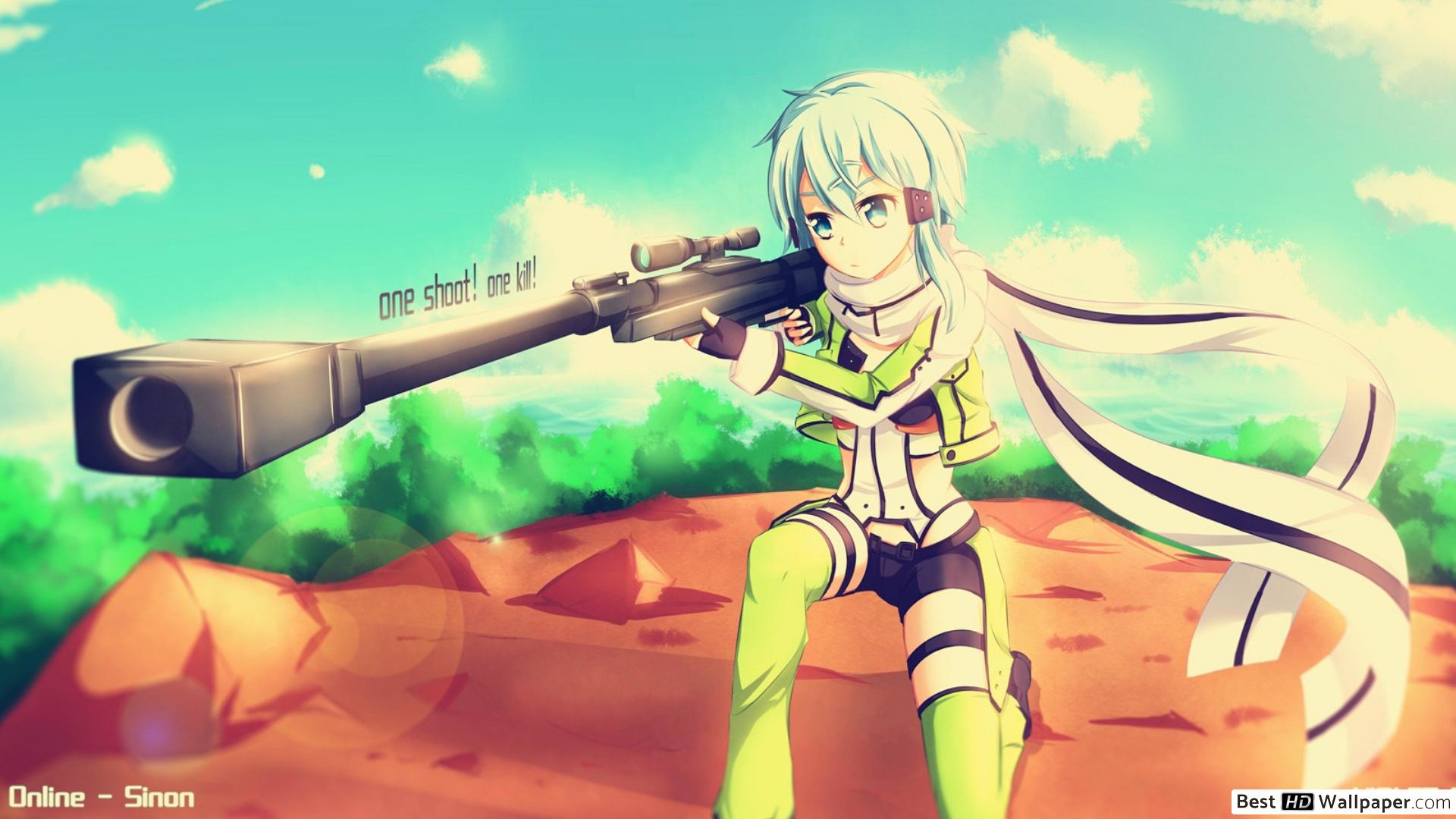 Sword Art Online Sinon - HD Wallpaper 