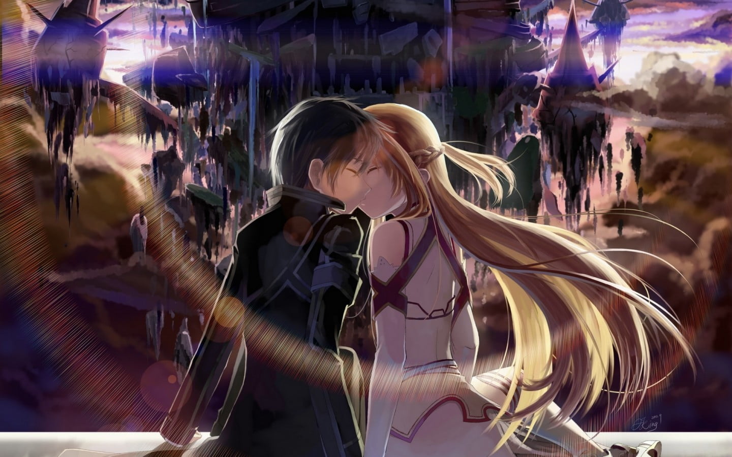 Sao Kirito And Asuna Kiss