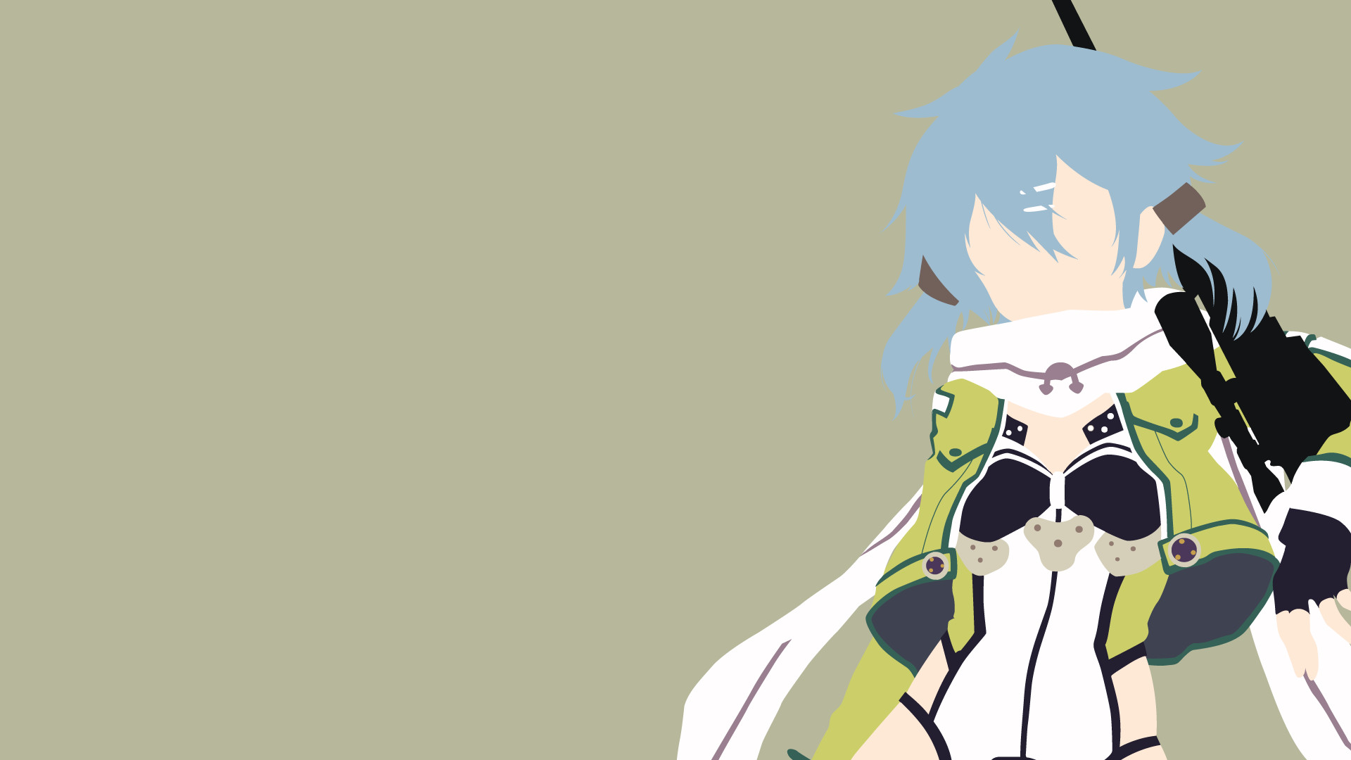 Sword Art Online Sinon Wallpaper Minimalist - HD Wallpaper 