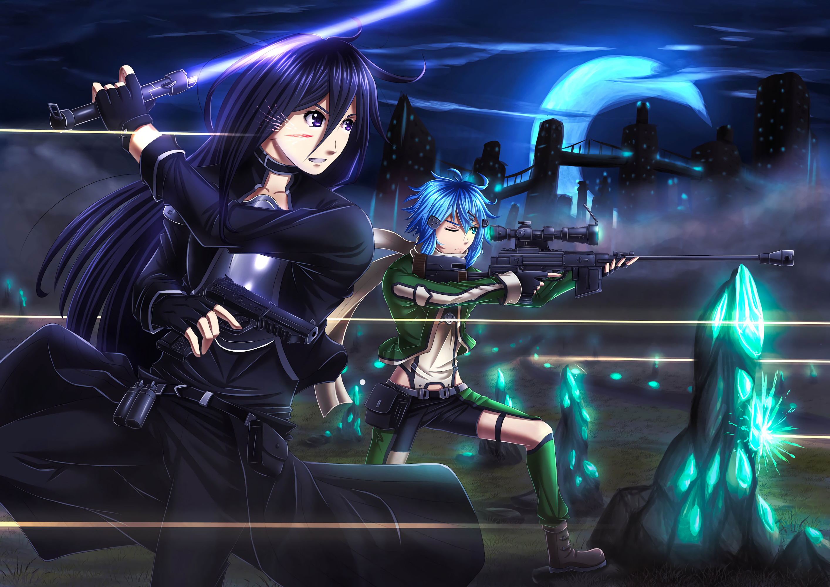 Sword Art Online Sinon Ii - HD Wallpaper 