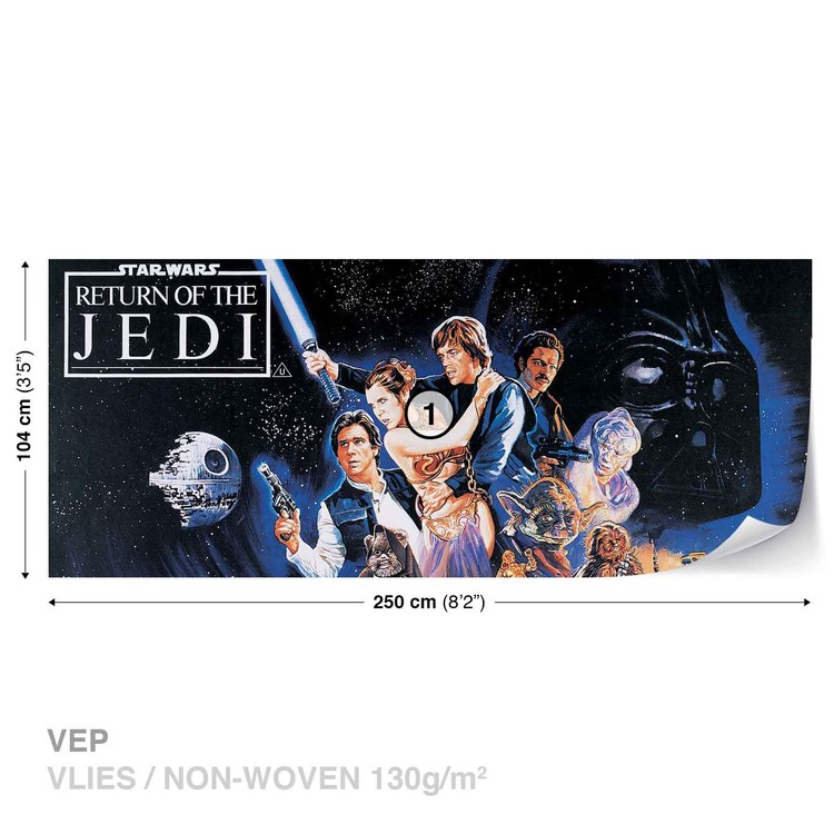 Star Wars Return Of The Jedi Wallpaper Mural - Star Wars Return Of The Jedi Original Poster - HD Wallpaper 