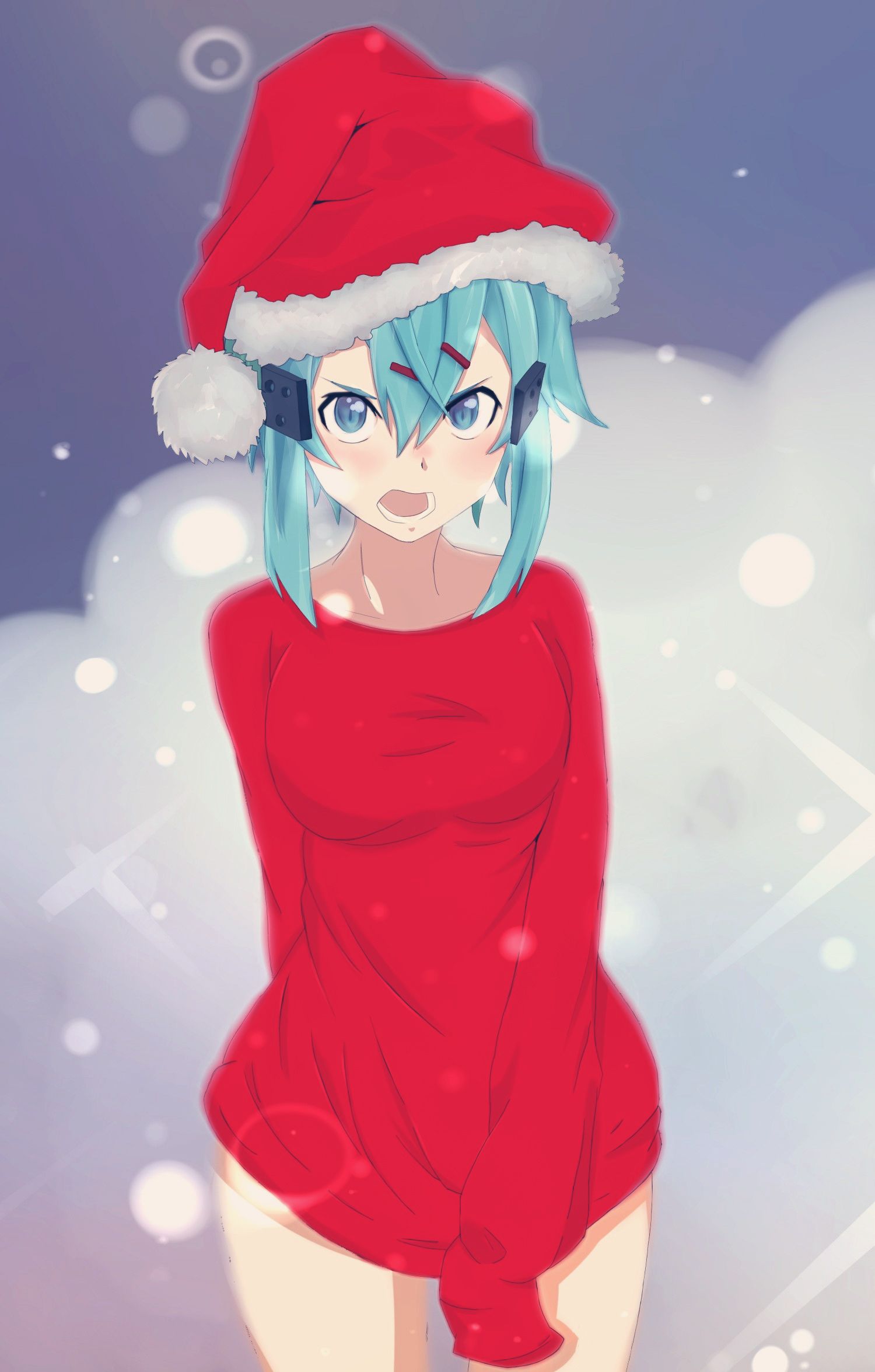 Sinon Xmas - HD Wallpaper 