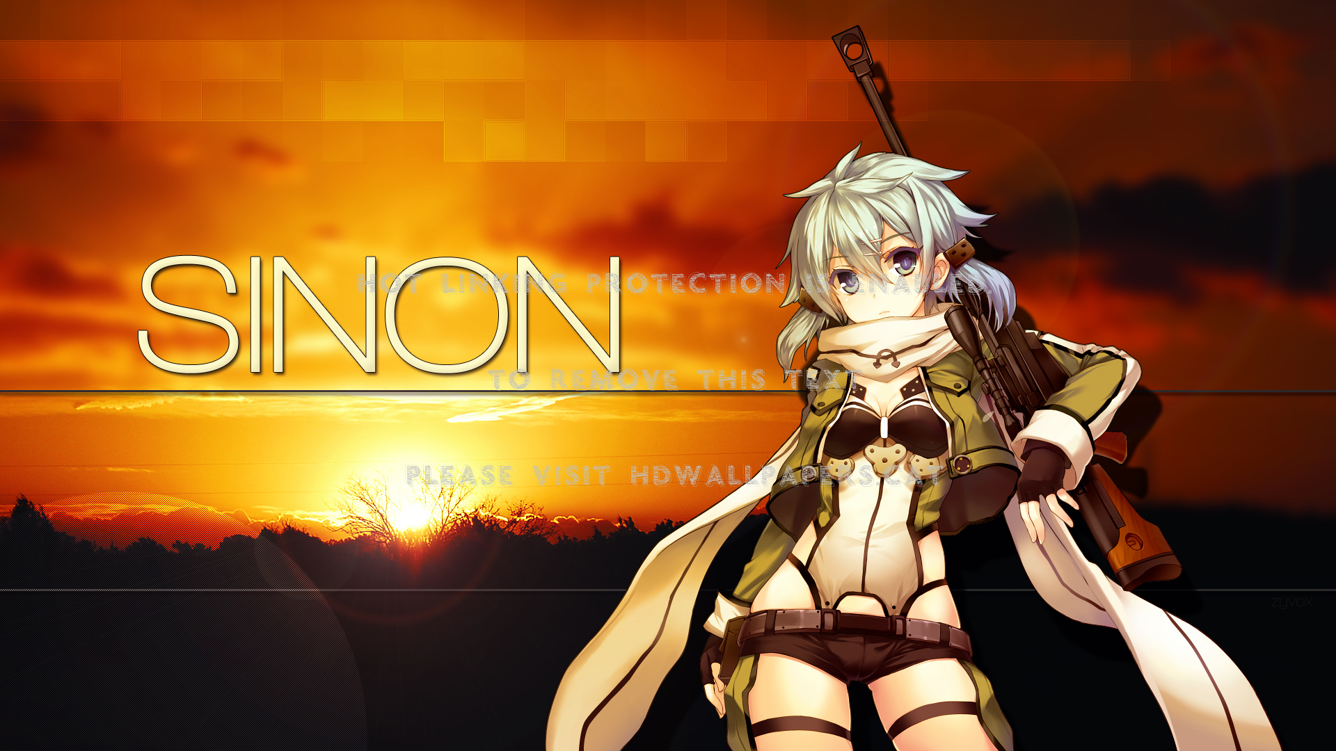 Sinon Wallpaper Sao2 Ggo Shino Hecate Asada - Sinon Sword Art Online - HD Wallpaper 