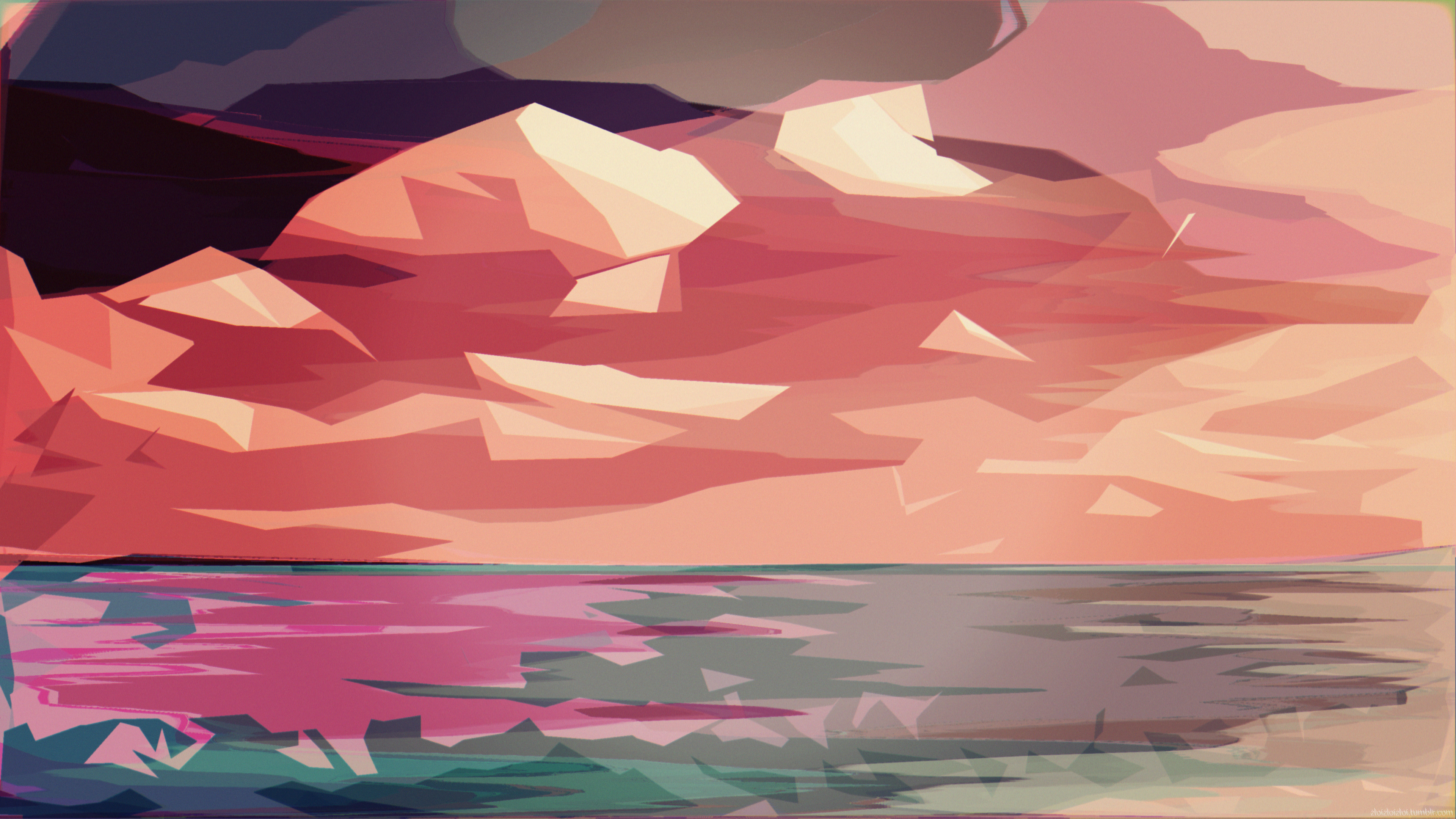 Polygon Art Abstract 4k - 4k Polygon - HD Wallpaper 