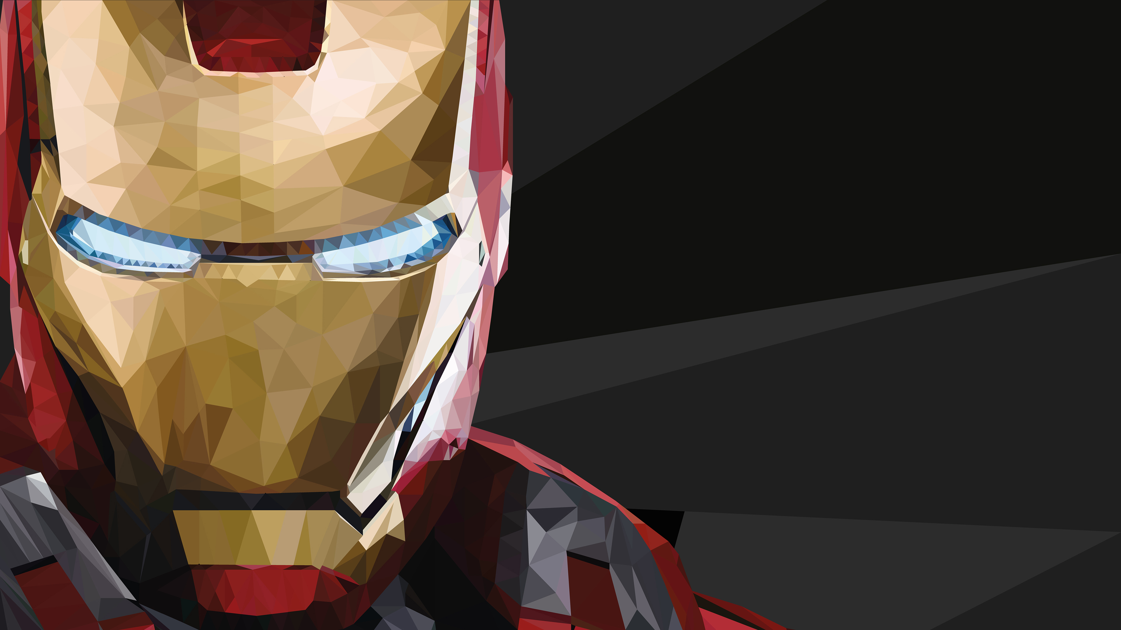 Low Poly Iron Man - HD Wallpaper 