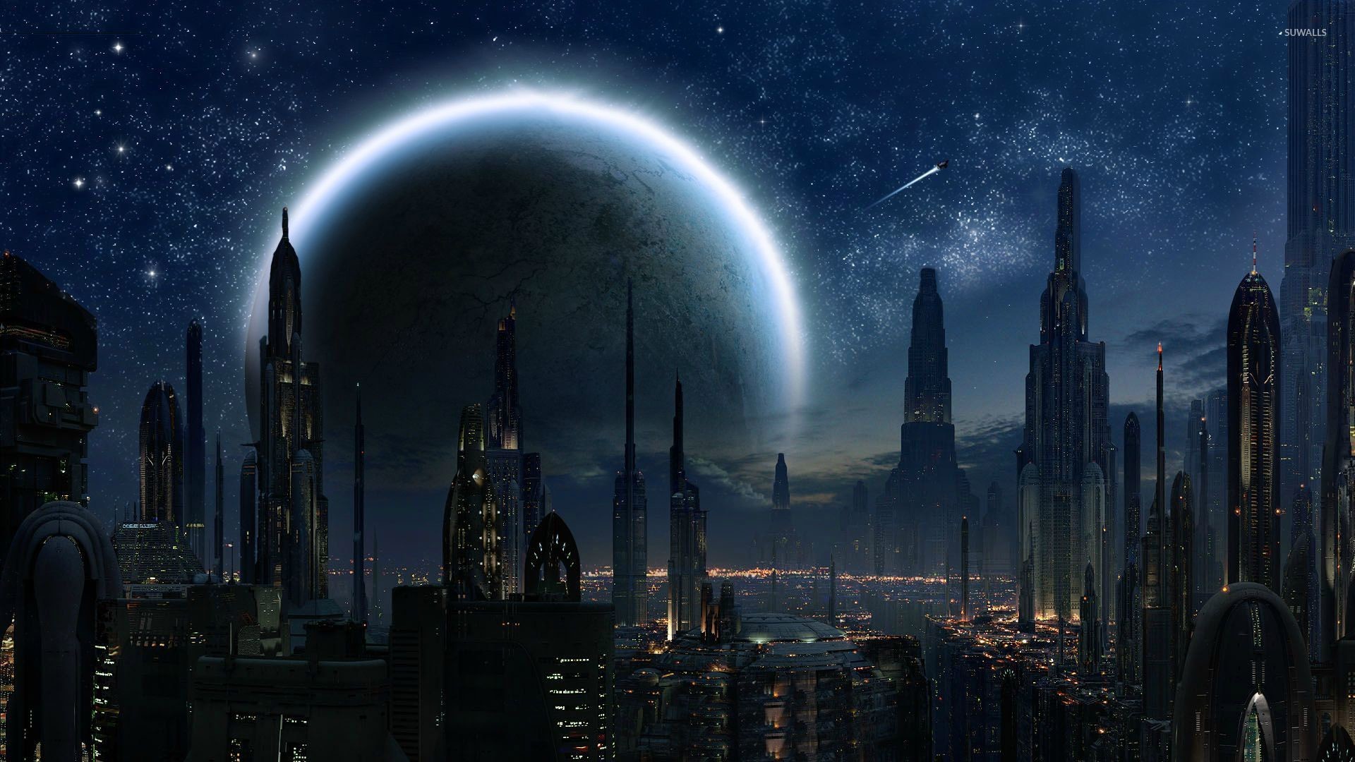 Coruscant Star Wars Wallpaper 
 Data-src /w/full/d/7/7/339666 - Star Wars Scenery Background - HD Wallpaper 